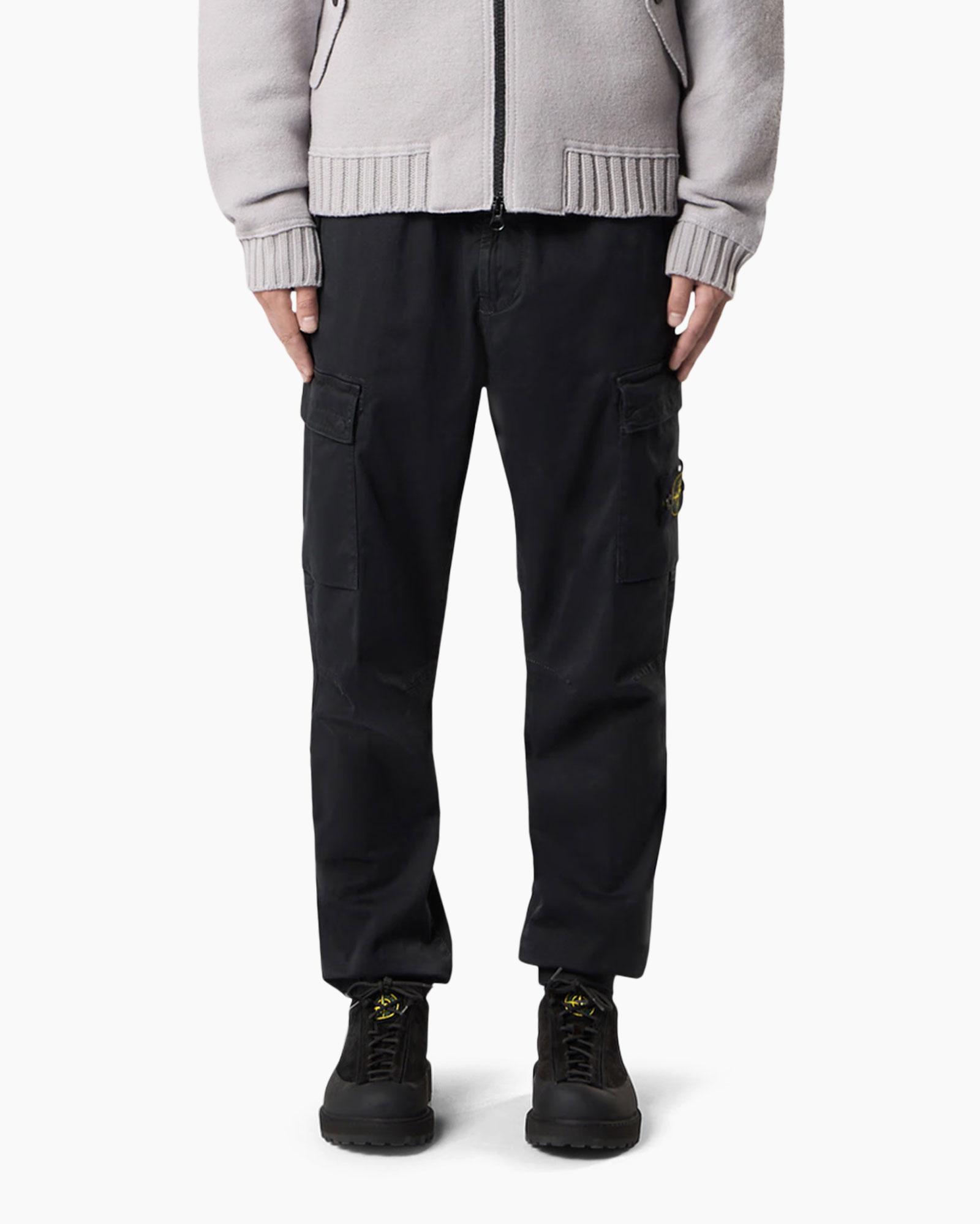 pants, cargo pants, black, baggy, ankle-length