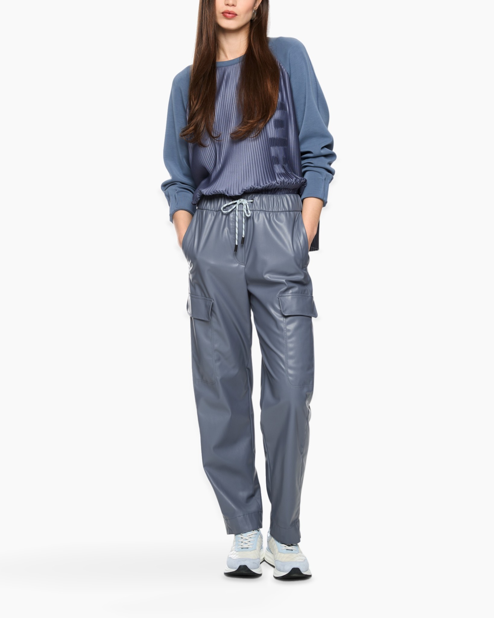 joggers, cargo pants, drawstring, blue, windbreaker-like, pants with pockets, soft material