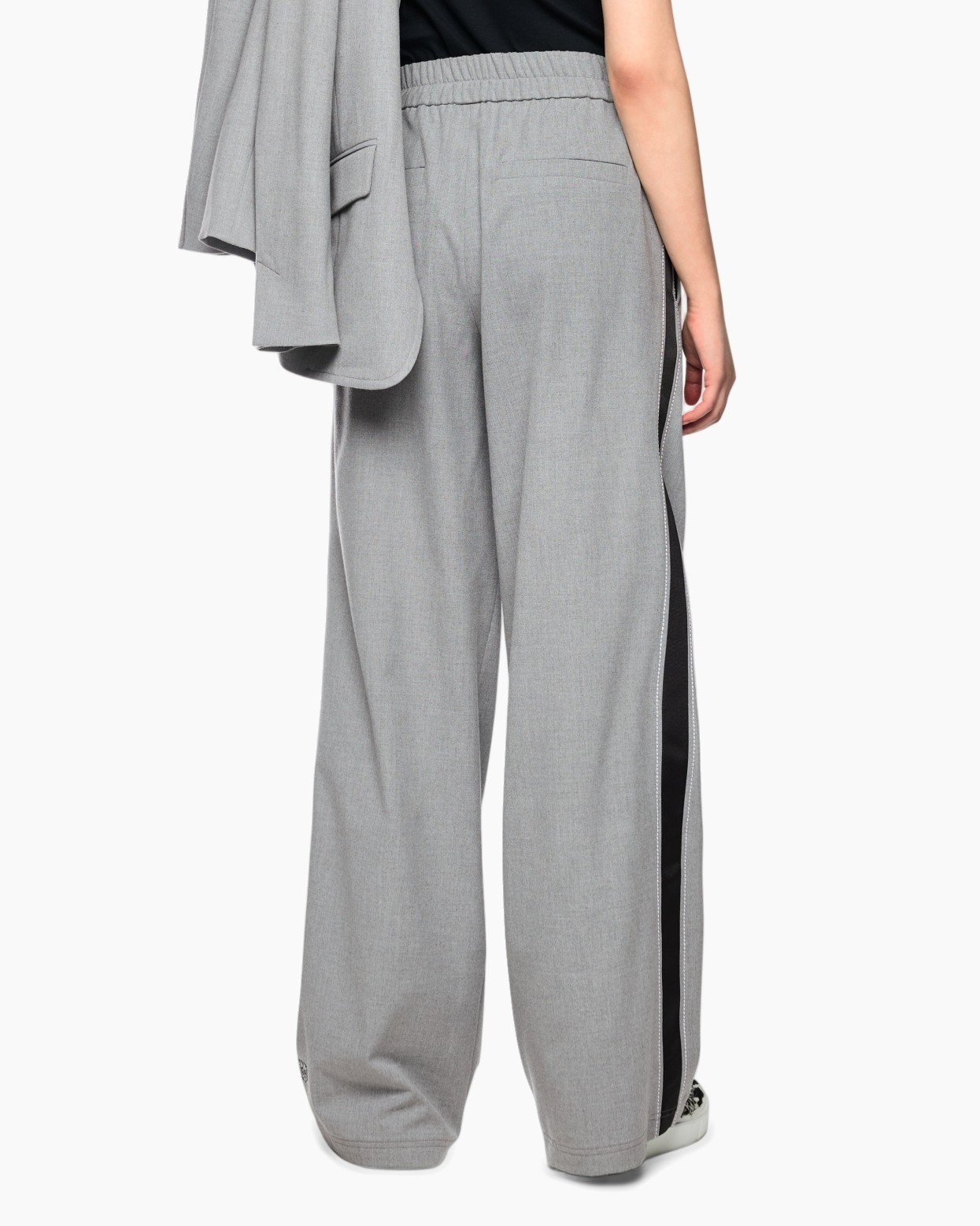 pants, trousers, grey, wide-leg, elastic-waist