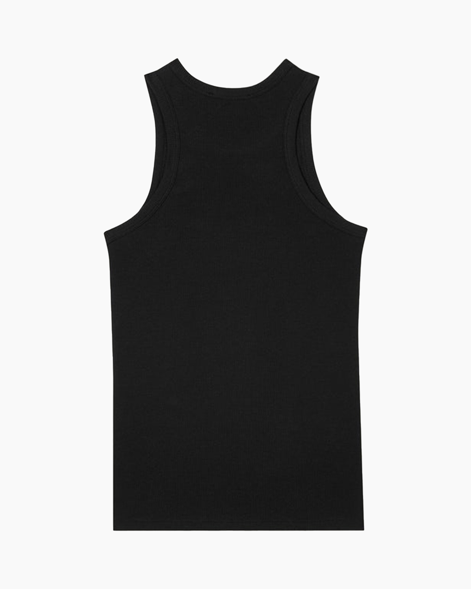 tank top, sleeveless, black, knit, basic top