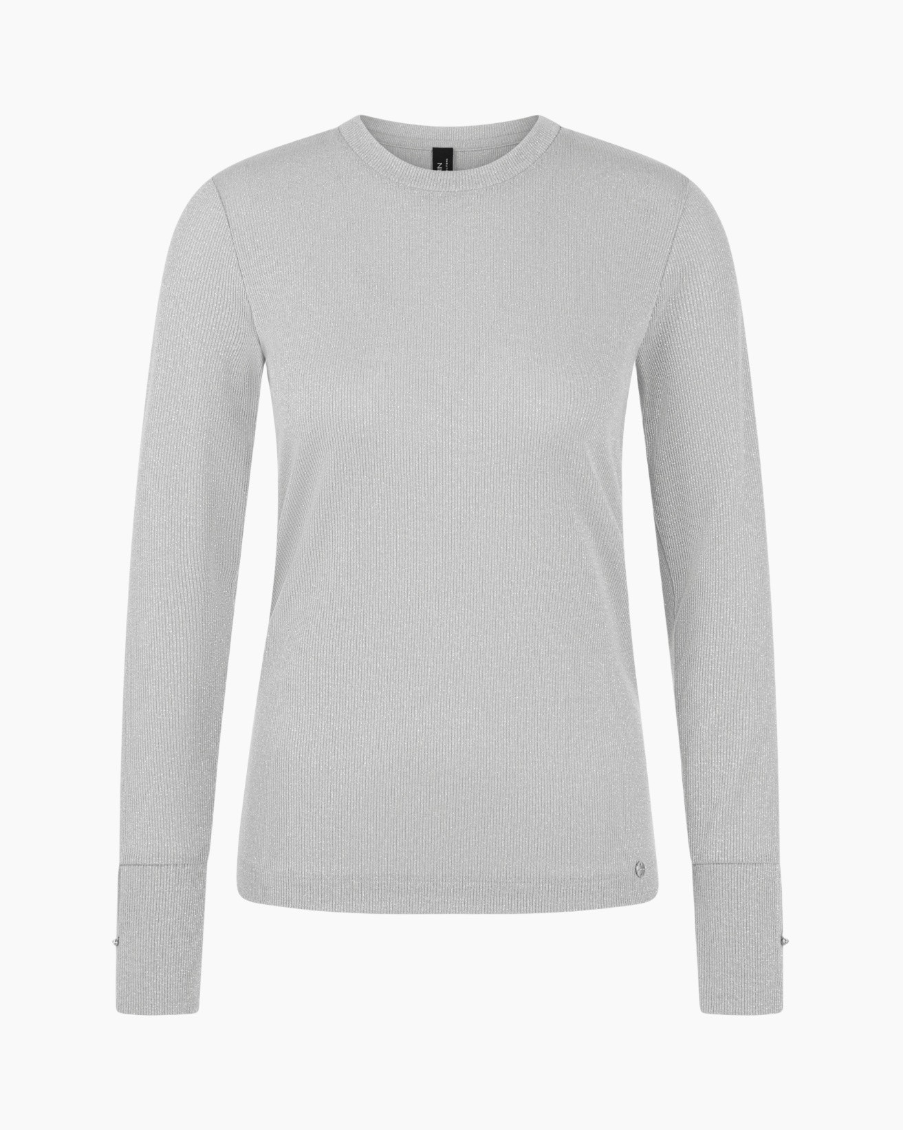 longsleeve, light-gray, ribbed, crew-neck, knit