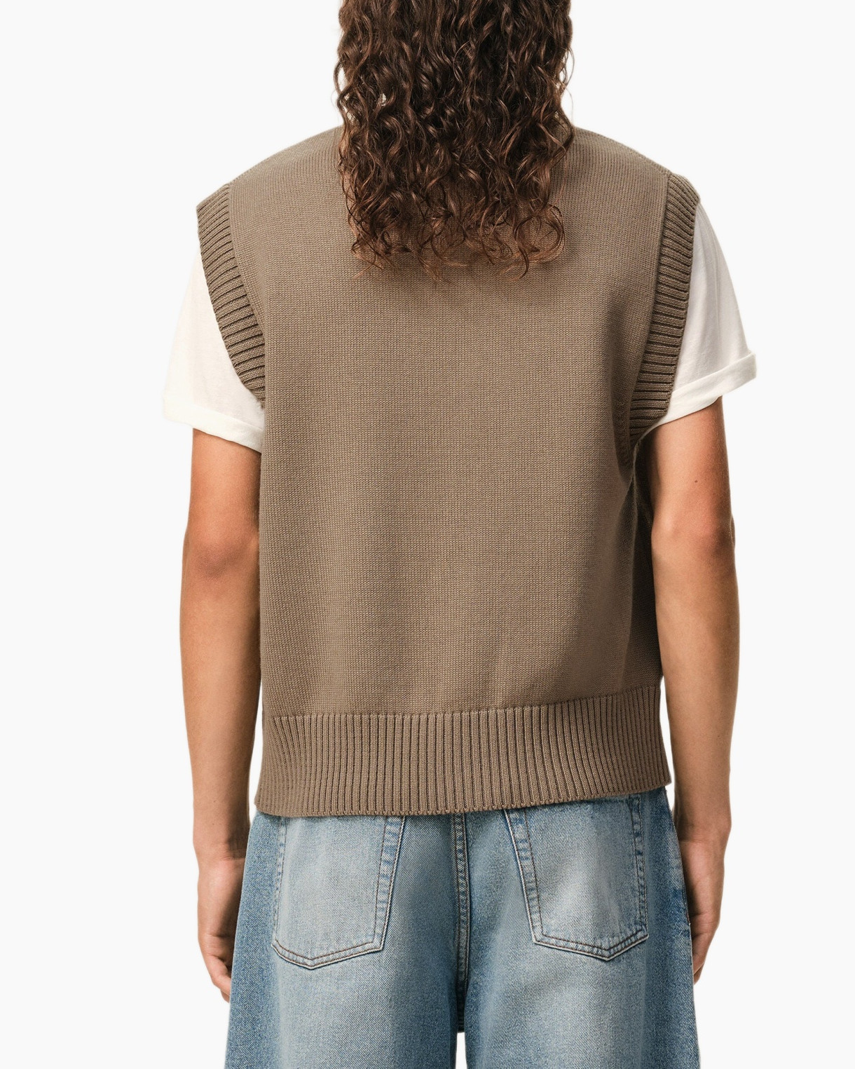 Blouse, Vest, Knitwear, Sweater, Jeans
