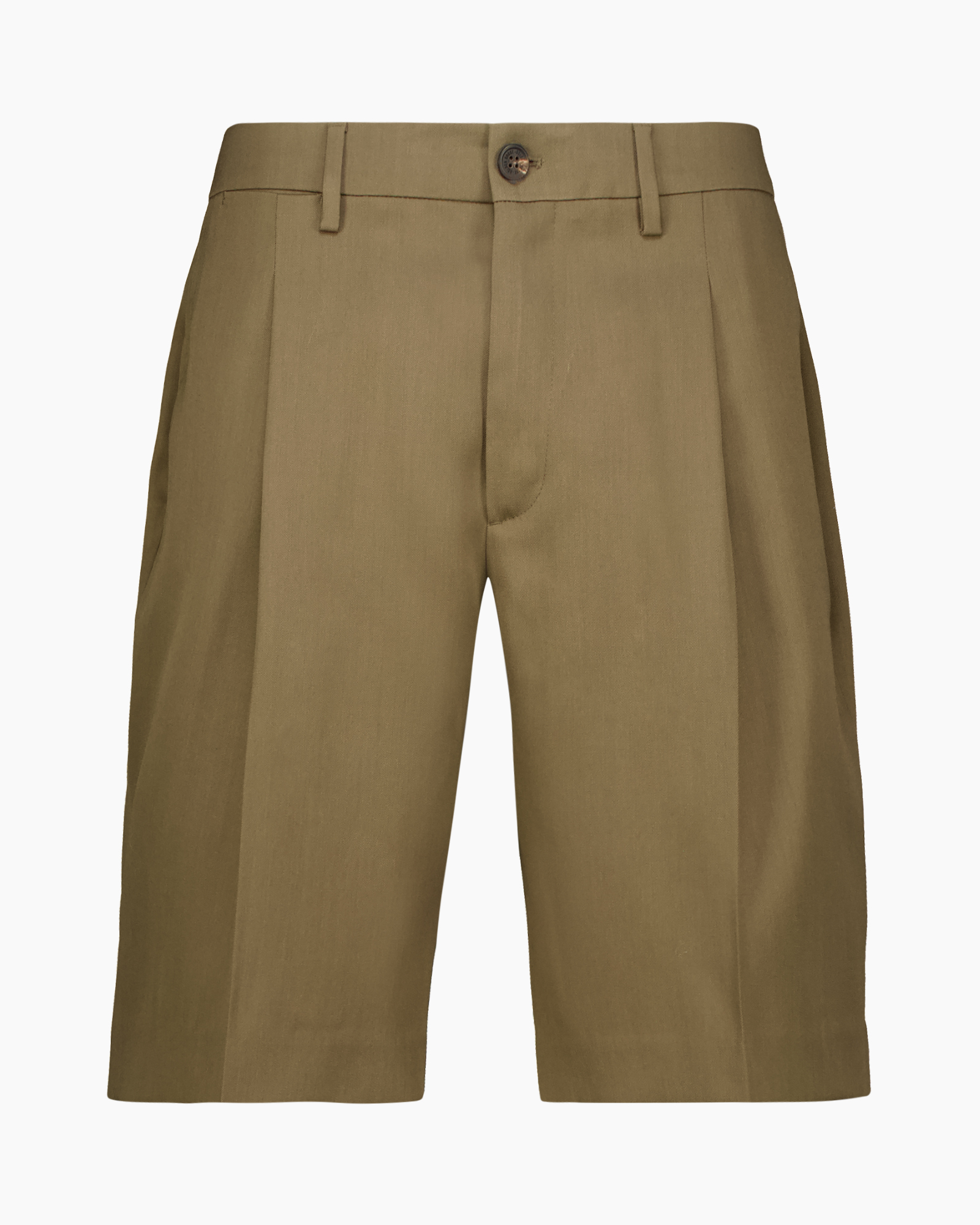 shorts, khaki, cargo-less, waist-band, fly-zip