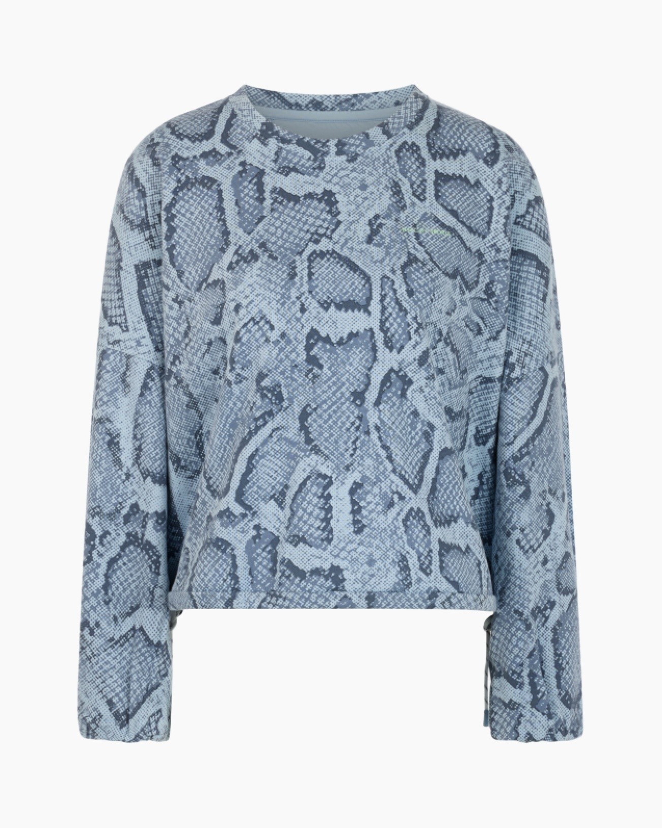 snake print, snake skin, print sweater, blue sweater, long sleeve