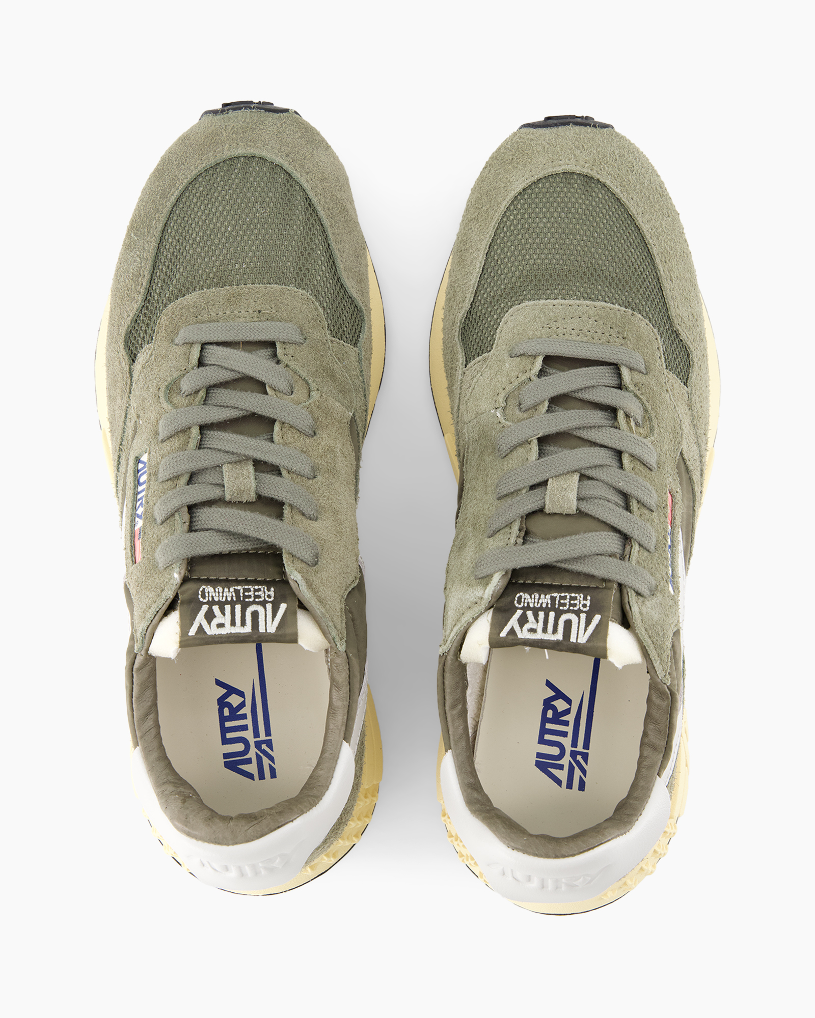 sneakers, green, mesh, suede, lace-up
