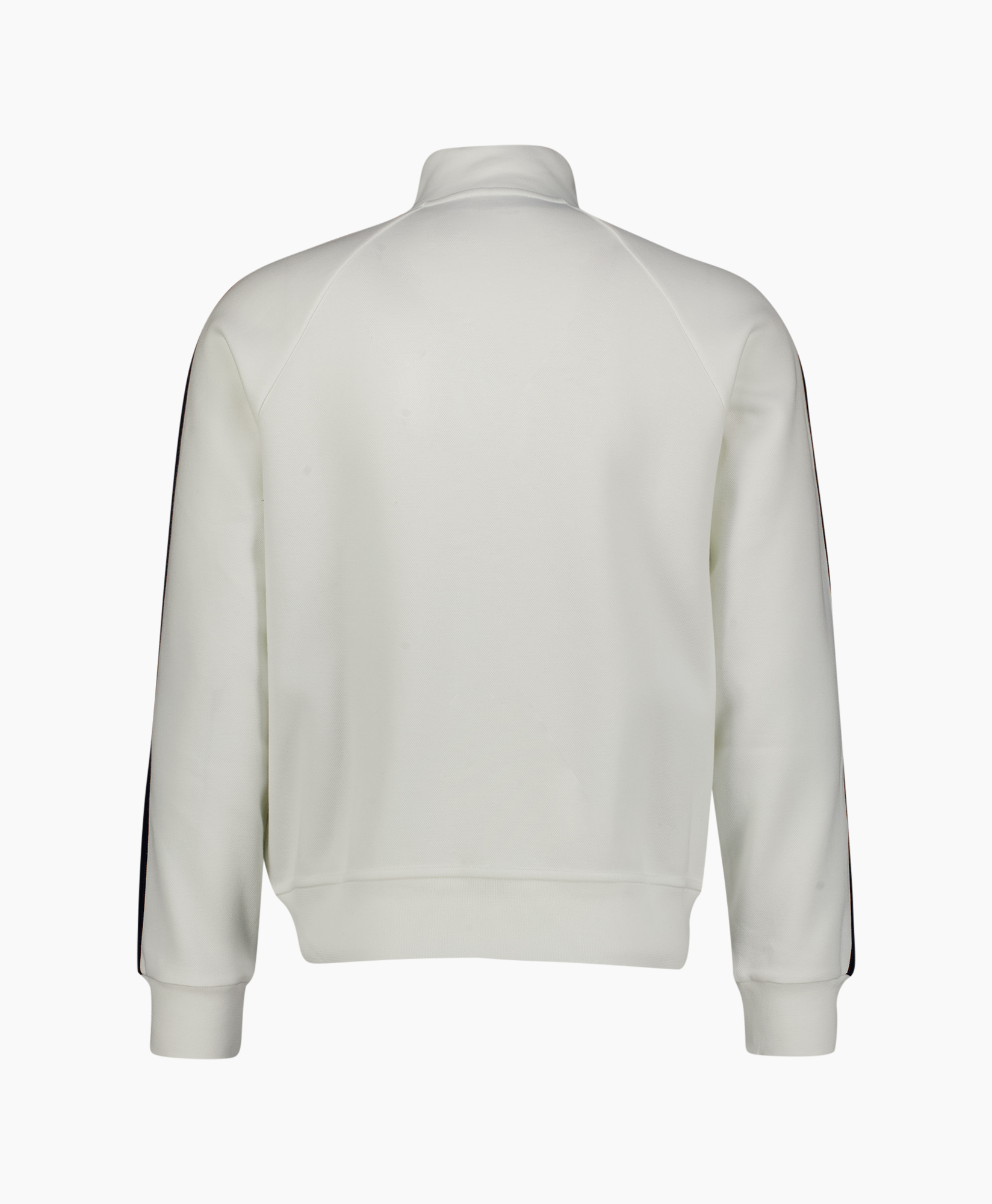 sweatshirt, back view, white, long sleeves, hem
