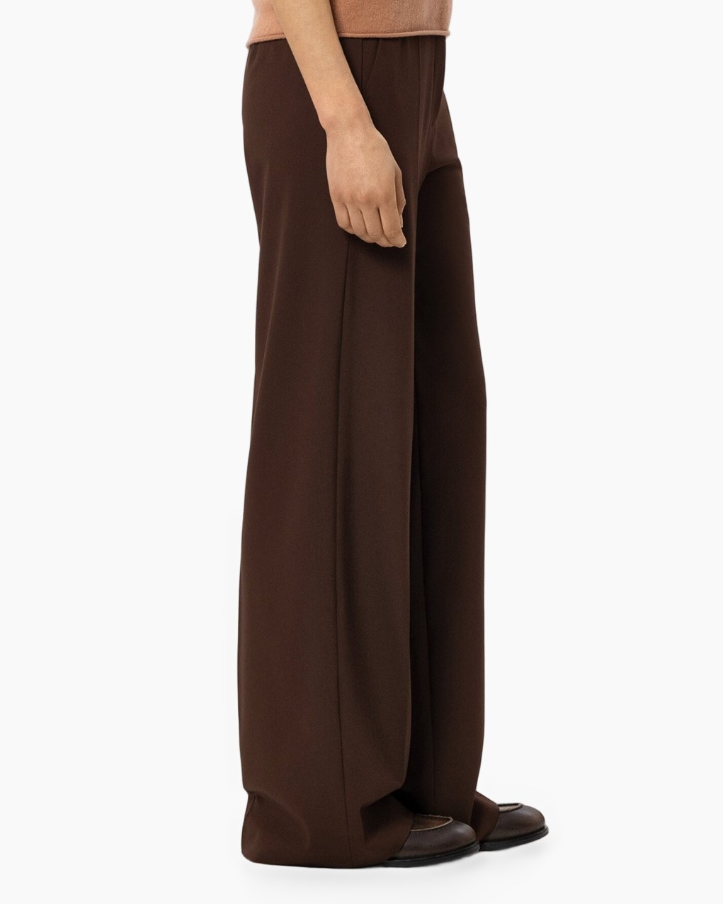 pants, trousers, wide-leg, brown, flared