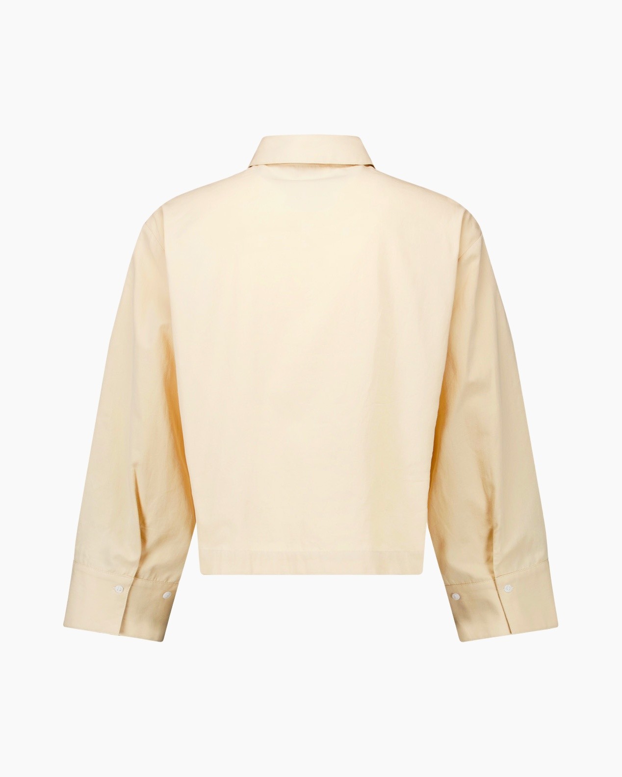 shirt, long sleeves, collar, beige, loose fit