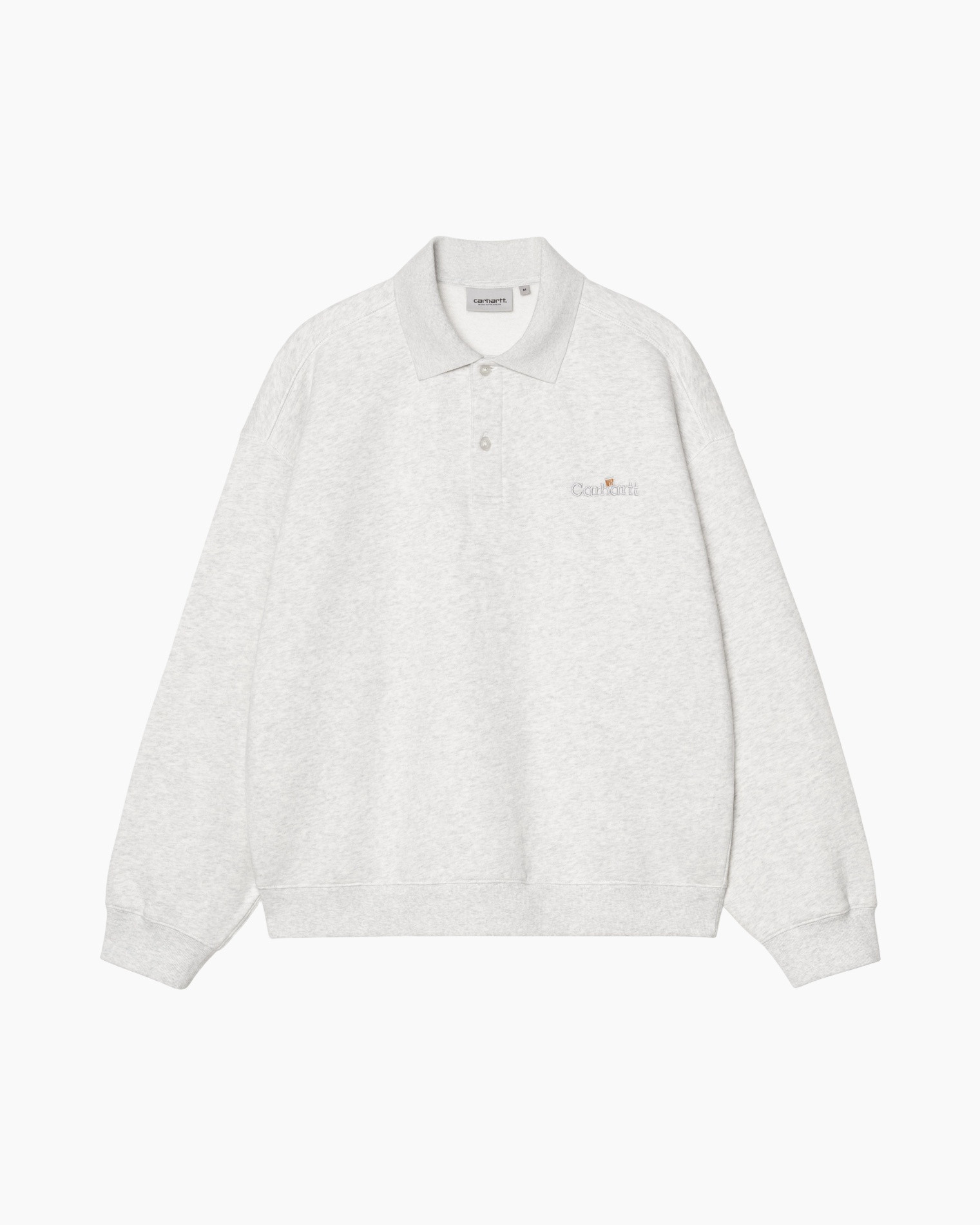 sweatshirt, polo, collar, long-sleeve, grey