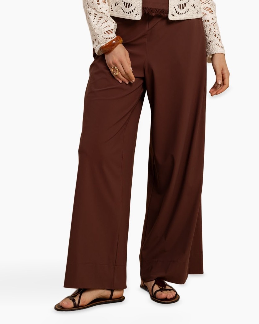 pants, wide-leg, brown, trousers, palazzo