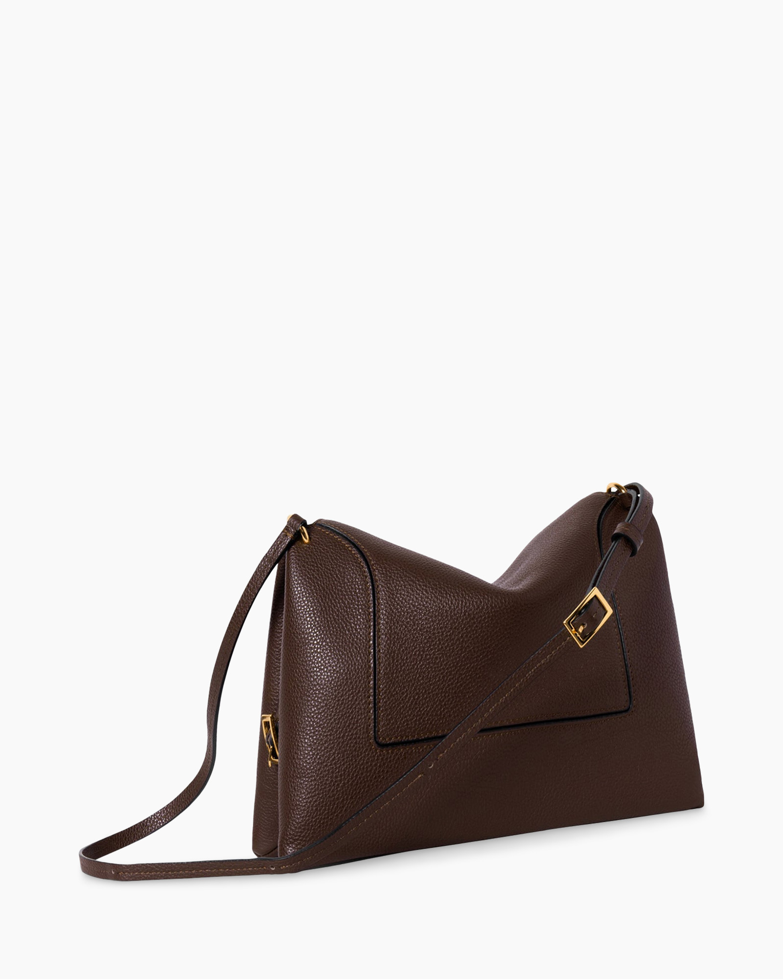brown bag, shoulder bag, pebbled leather, crossbody, gold hardware