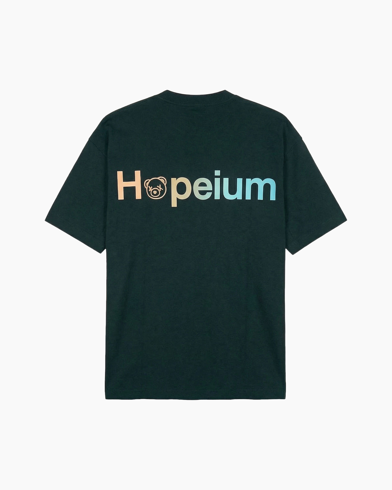 t shirt, short sleeves, dark green, graphic, text logo