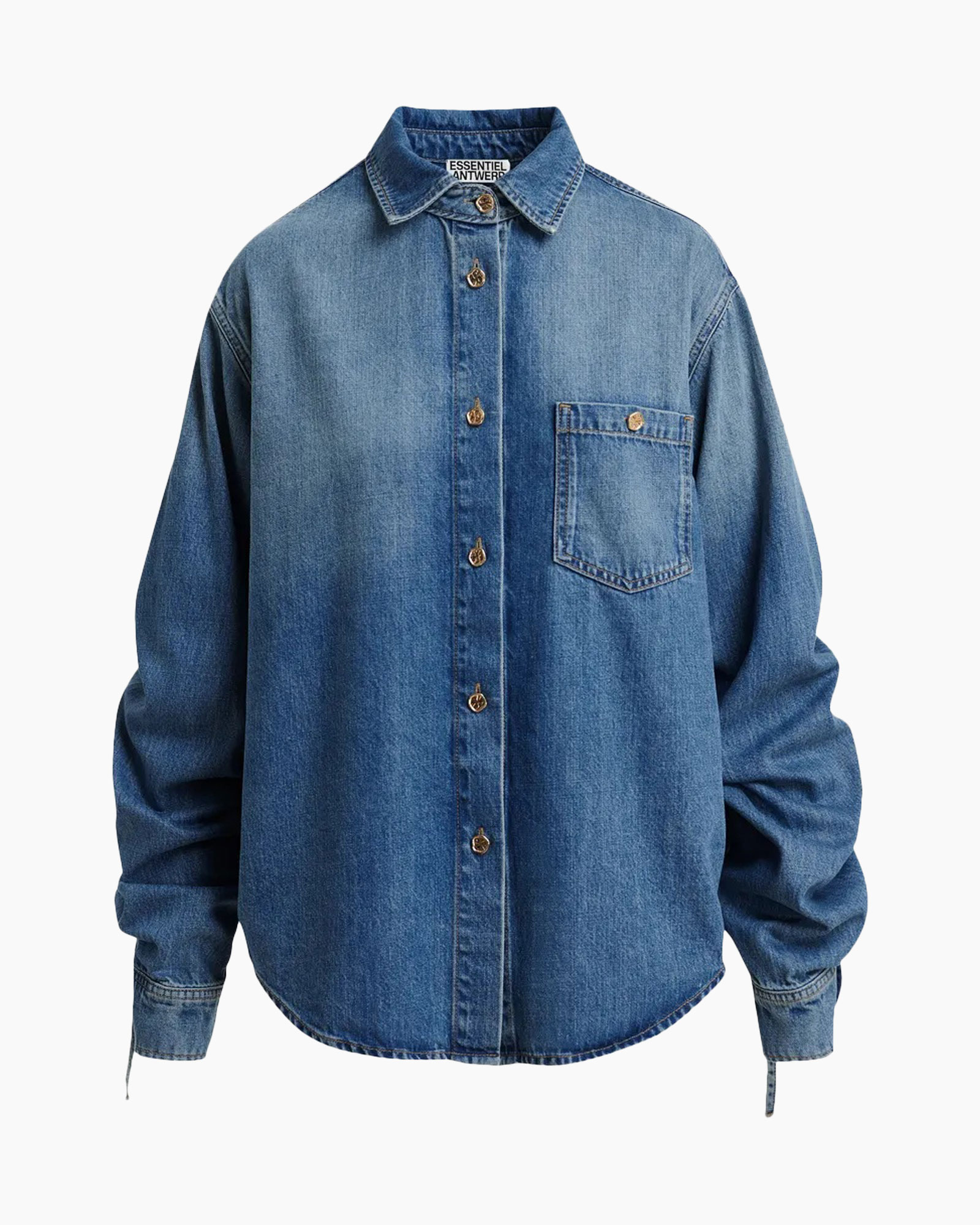 denim, shirt, jean, button-down, pocket