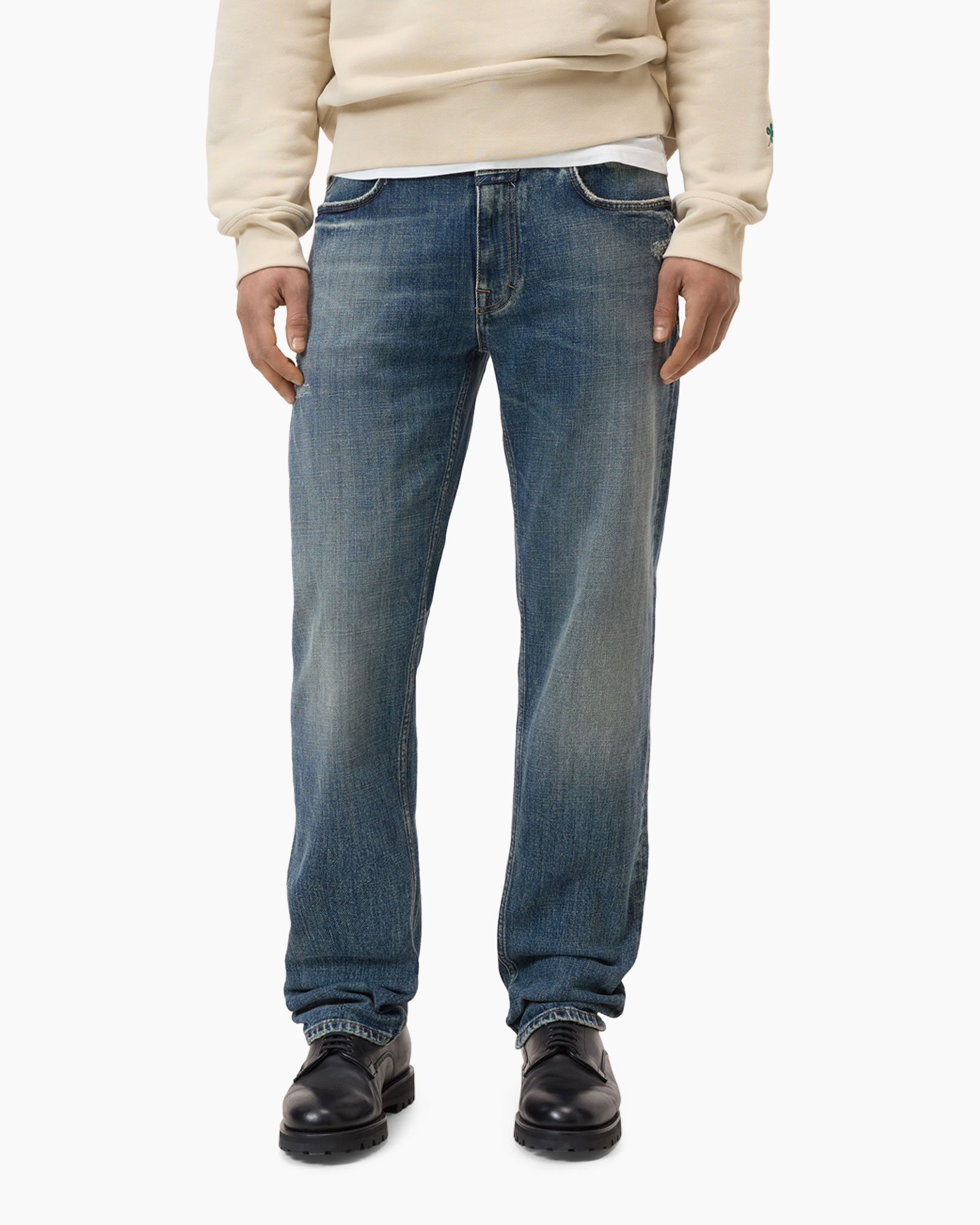 jeans, denim, straight, blue, informal footwear not included