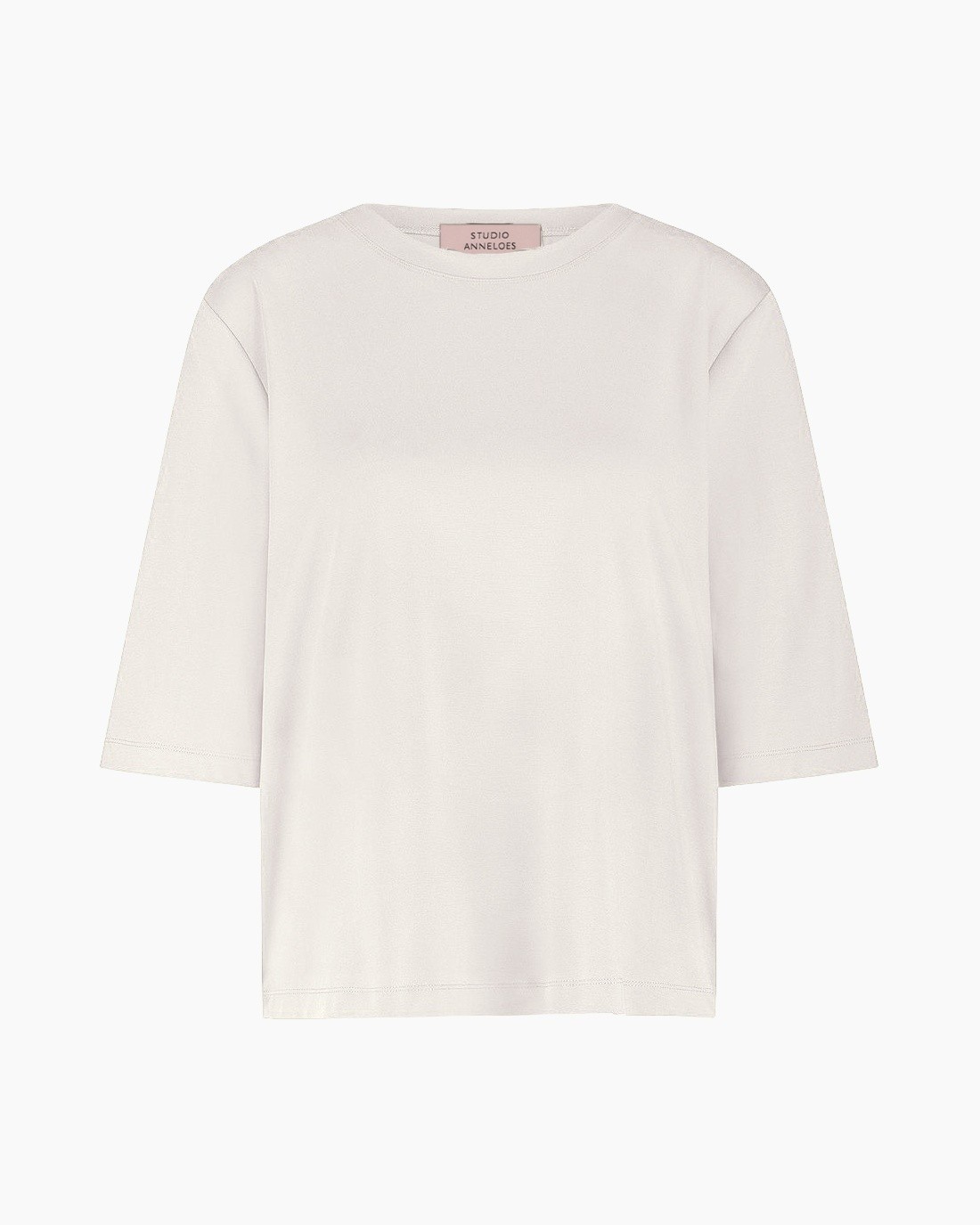 t-shirt, short sleeve, crew neck, plain, beige