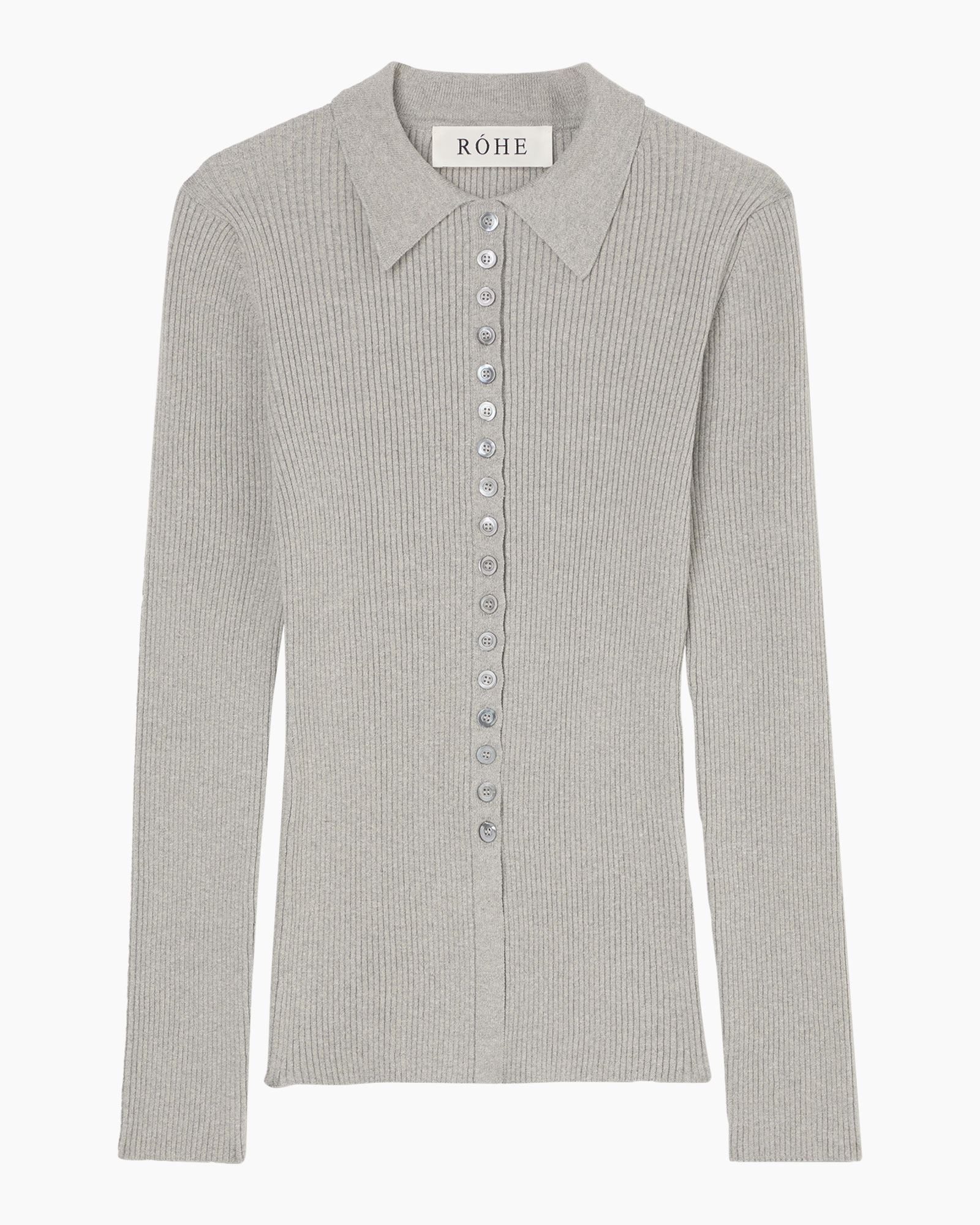 cardigan, ribbed, button-down, long-sleeve, grey