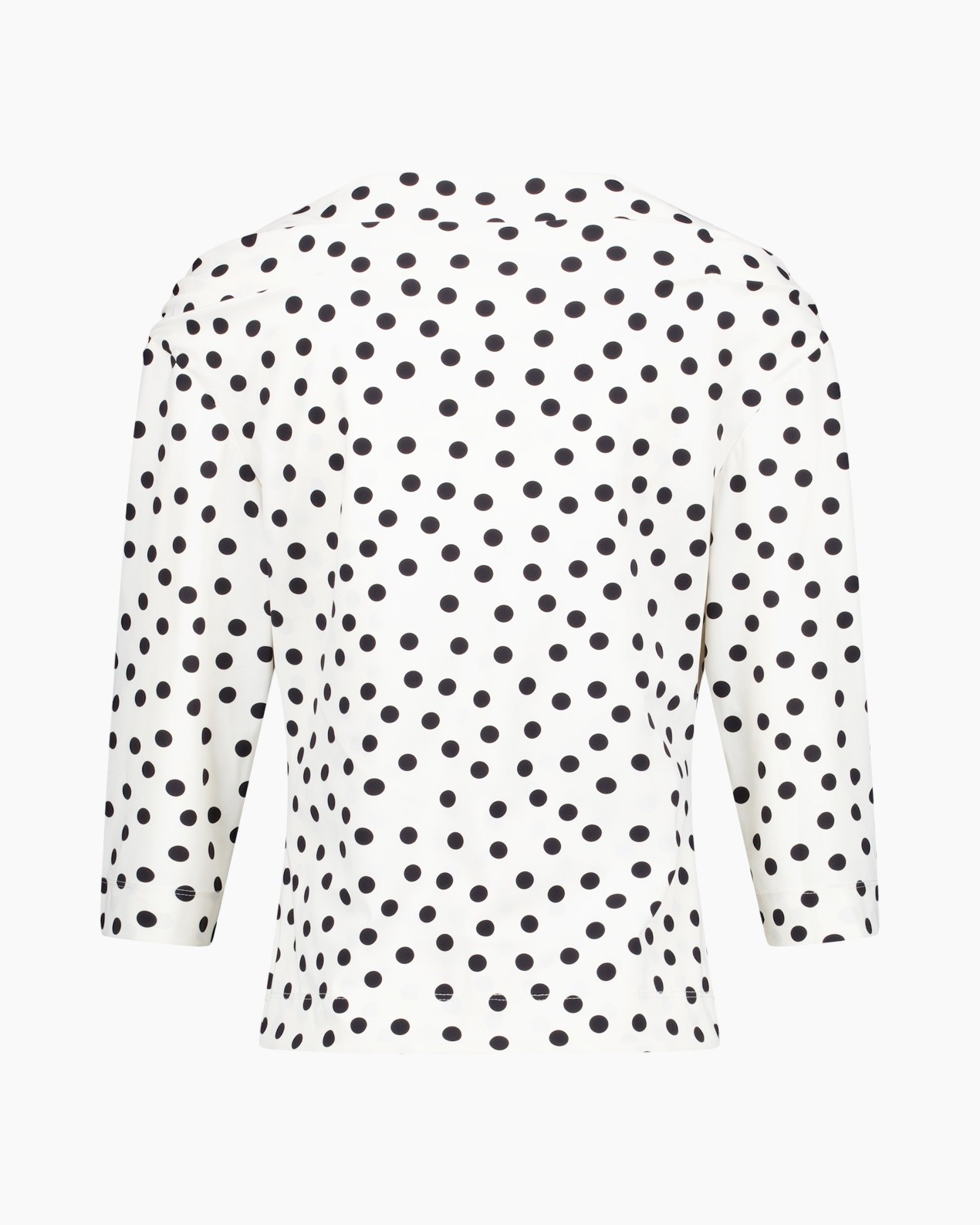 polka dots, white top, long sleeve, dot pattern, blouse