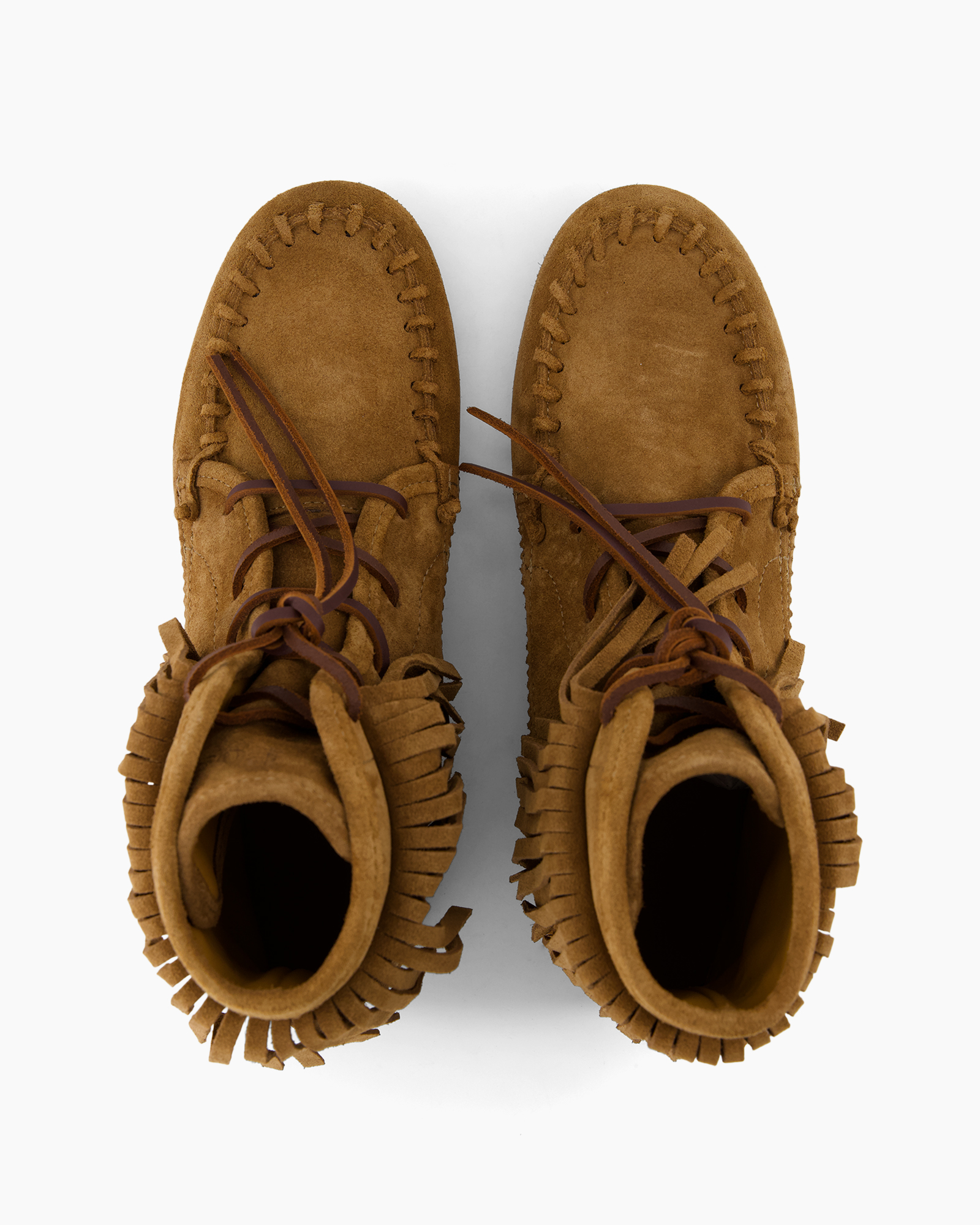 moccasins, boots, suede, brown, fringe