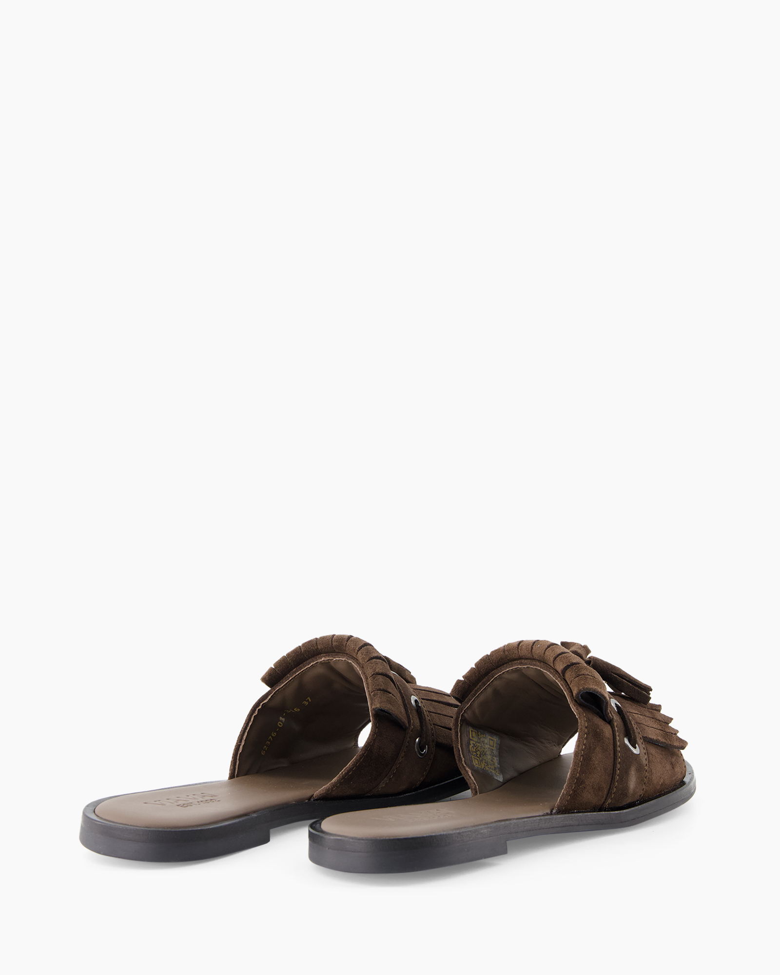sandals, slippers, brown, suede, fringe
