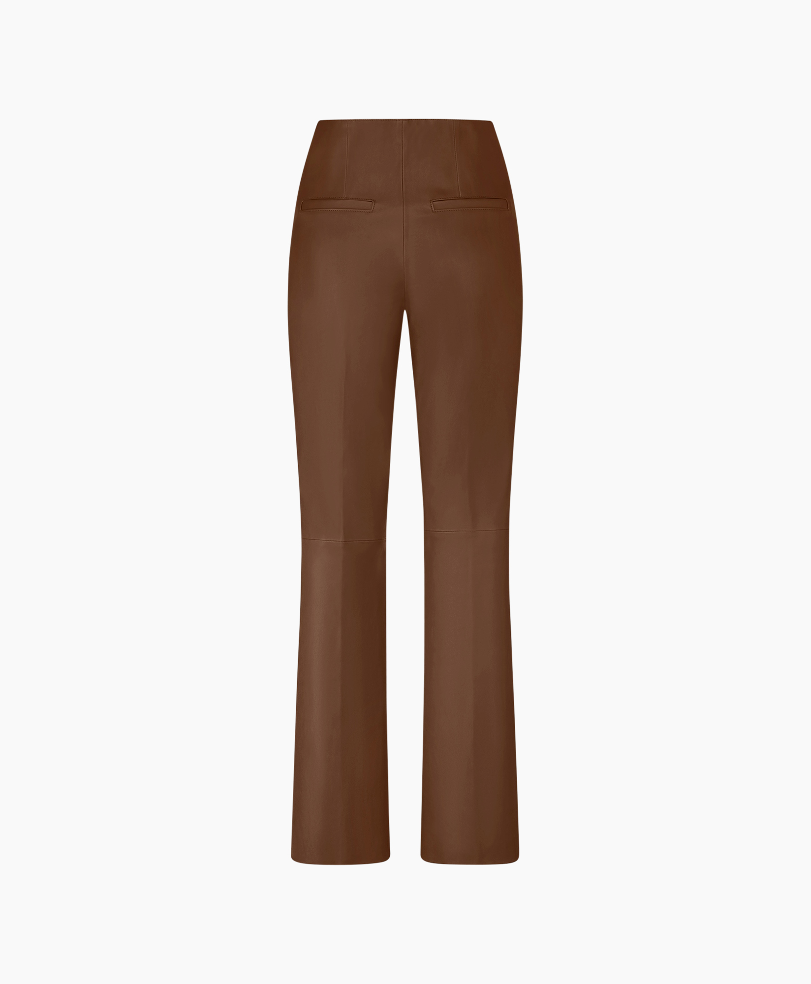 pants, trousers, brown, leather, flare