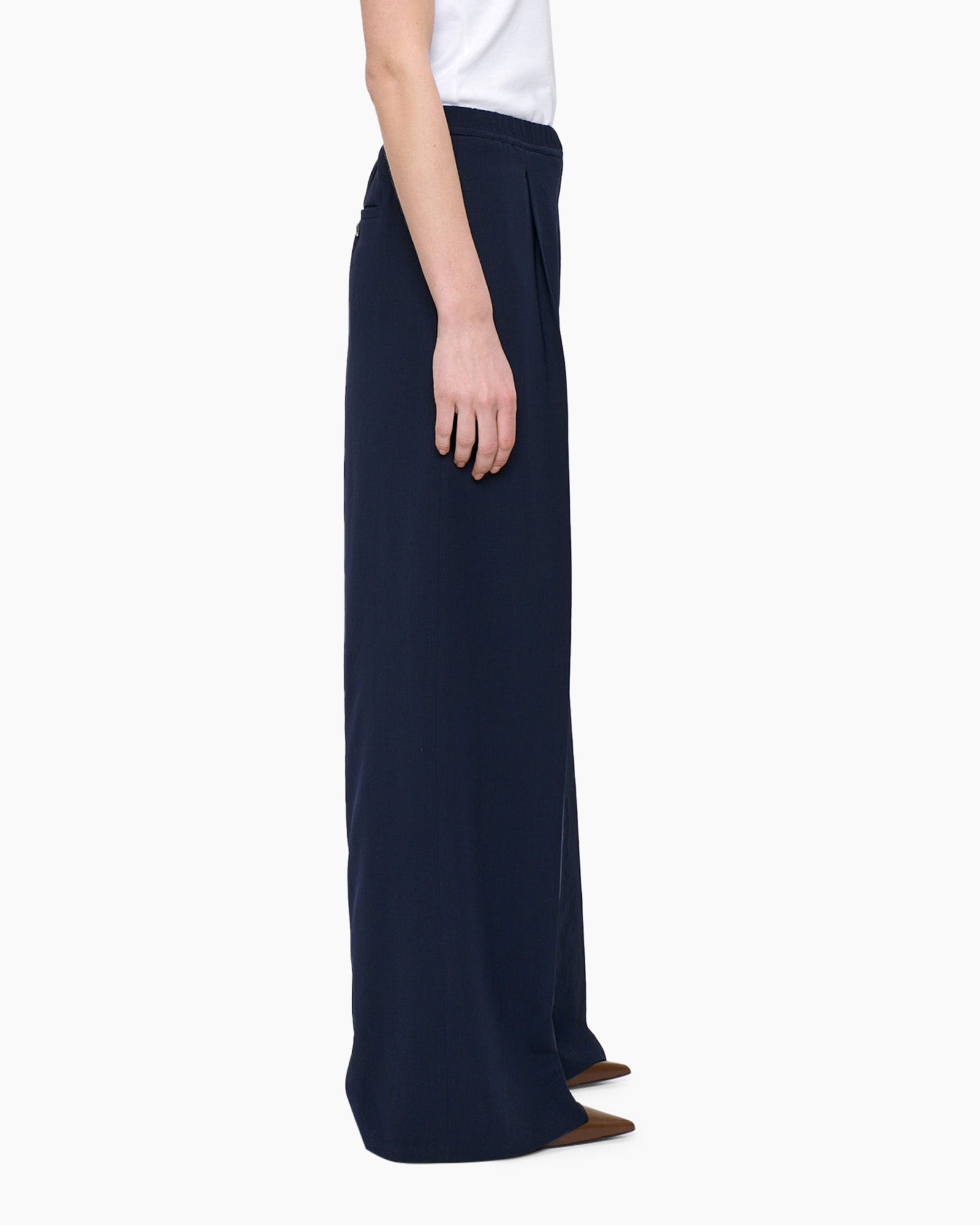 pants, wide-leg, navy, trousers, flare