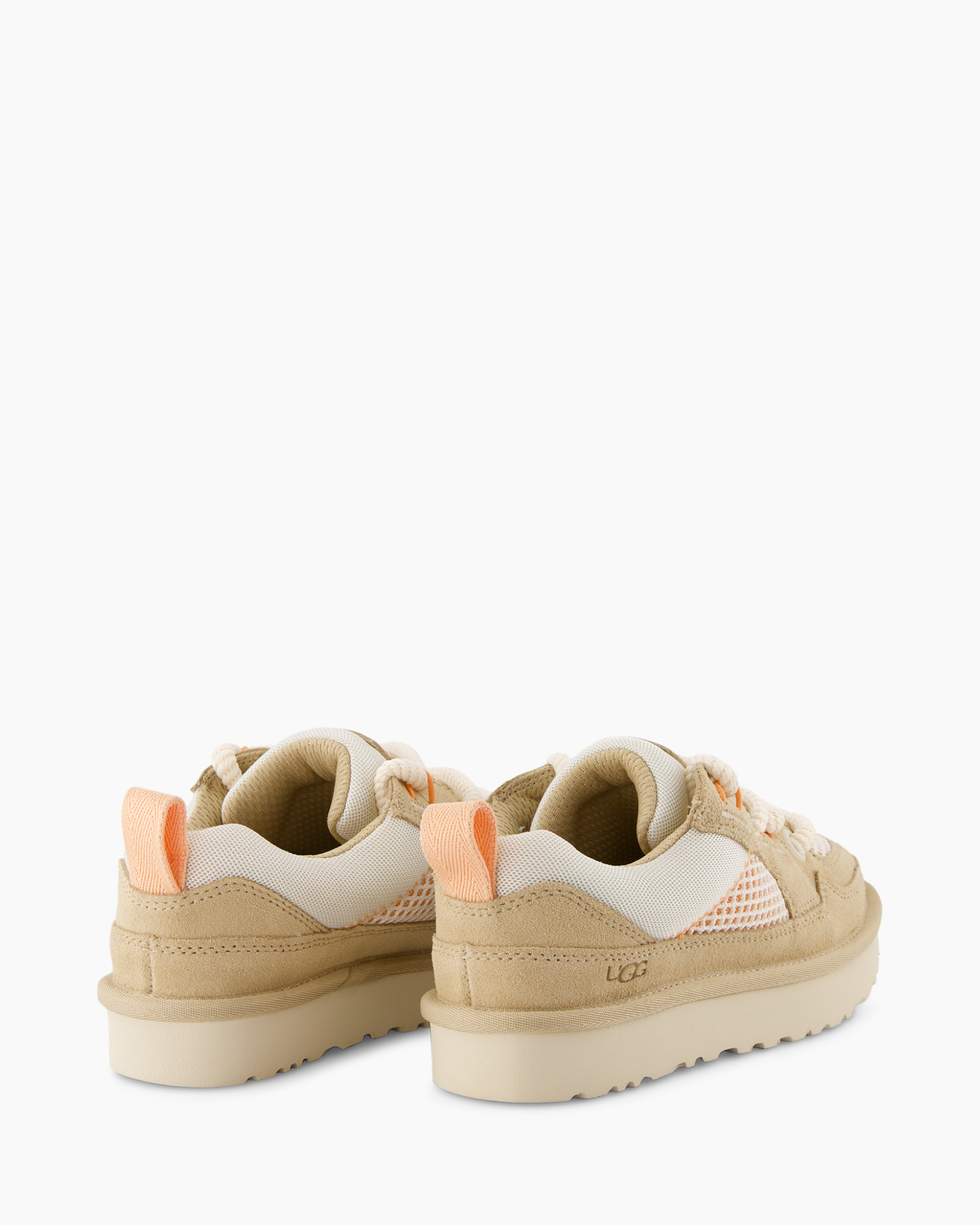 sneakers, beige, mesh, corduroy, back heel tab