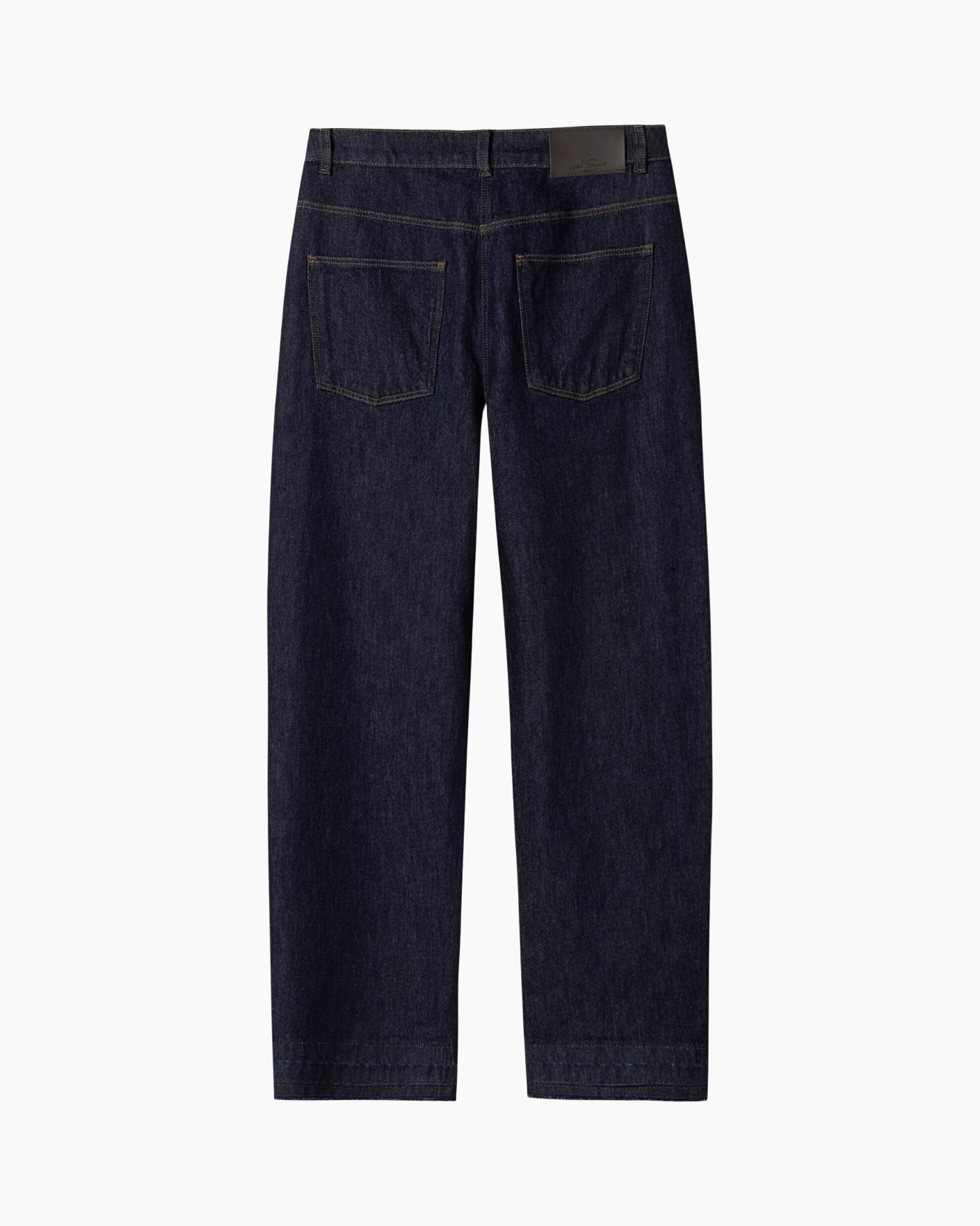 denim, jeans, back view, two pockets, blue dark
