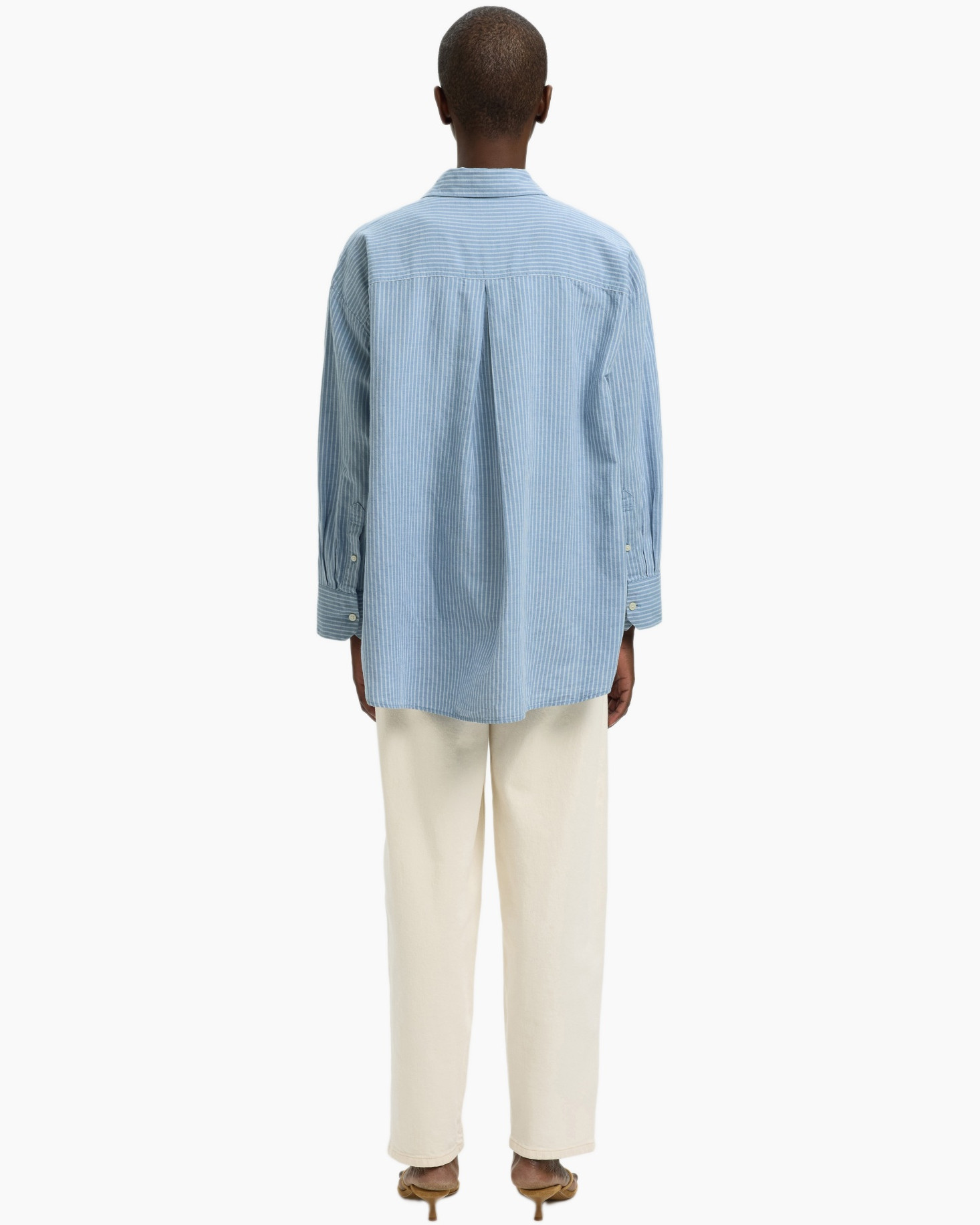 Linen, Lab Coat, Pants, Long Sleeve, Person