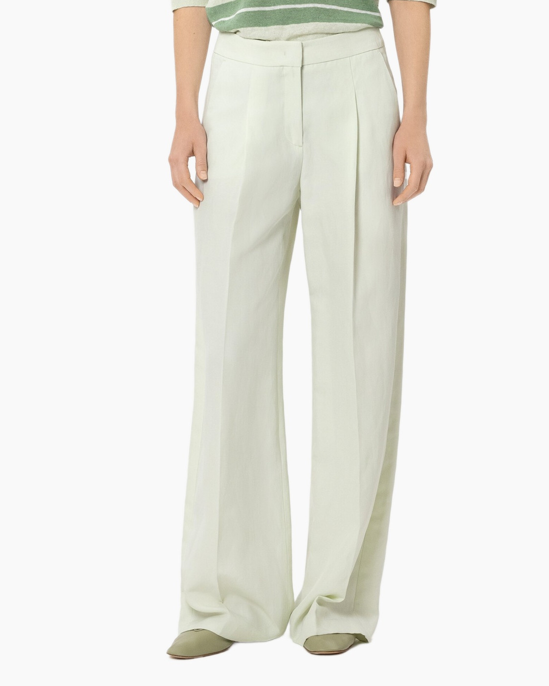 pants, wide-leg, linen, light-green, formal, trousers, wide-leg, pants, beige, high-waisted