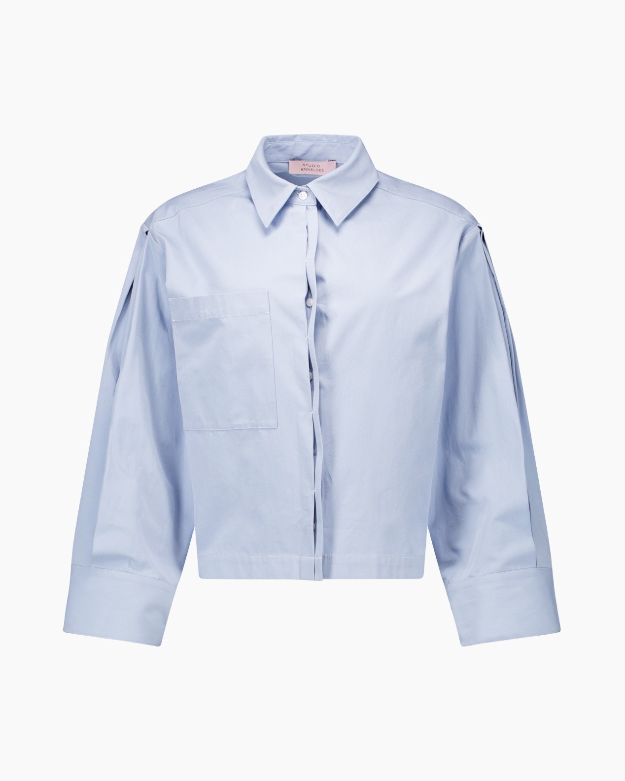 shirt, blue, cotton, button-down, collar