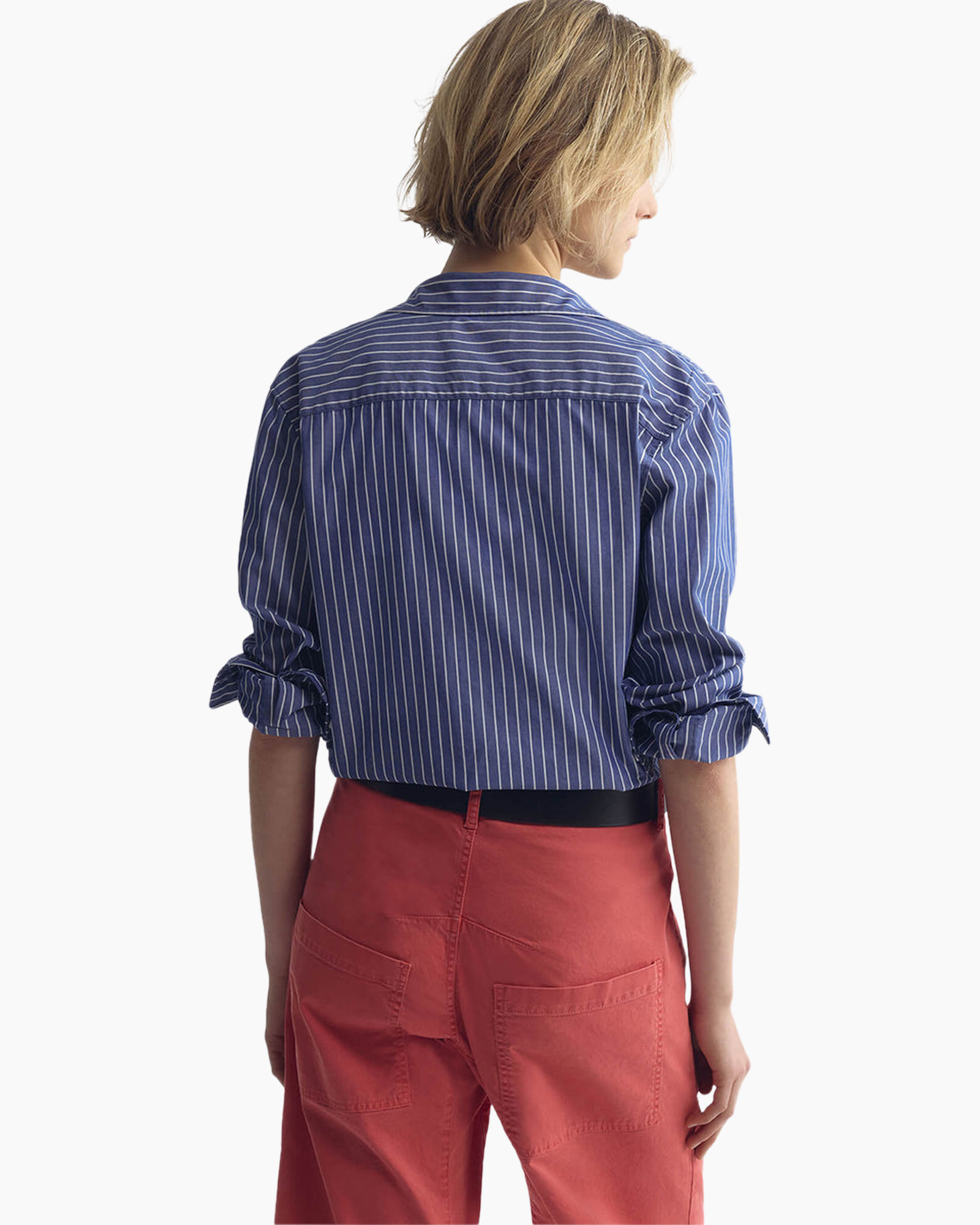 shirt, striped, blue, button-down, t-shirt