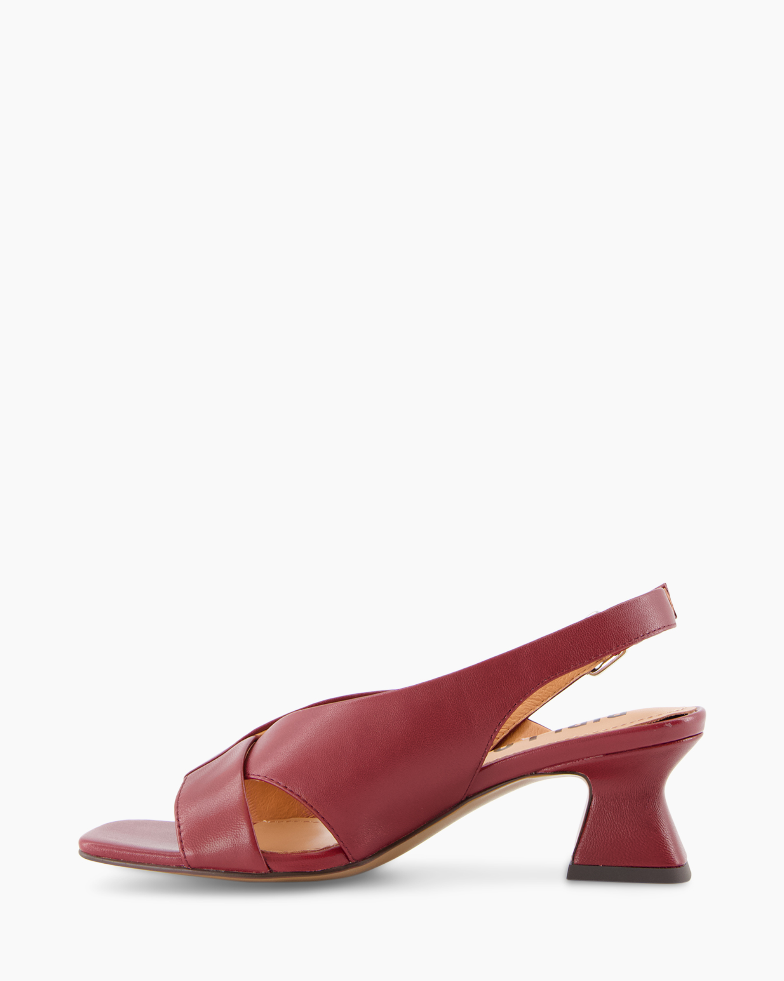 sandals, red, mid-heel, strap, open-toe