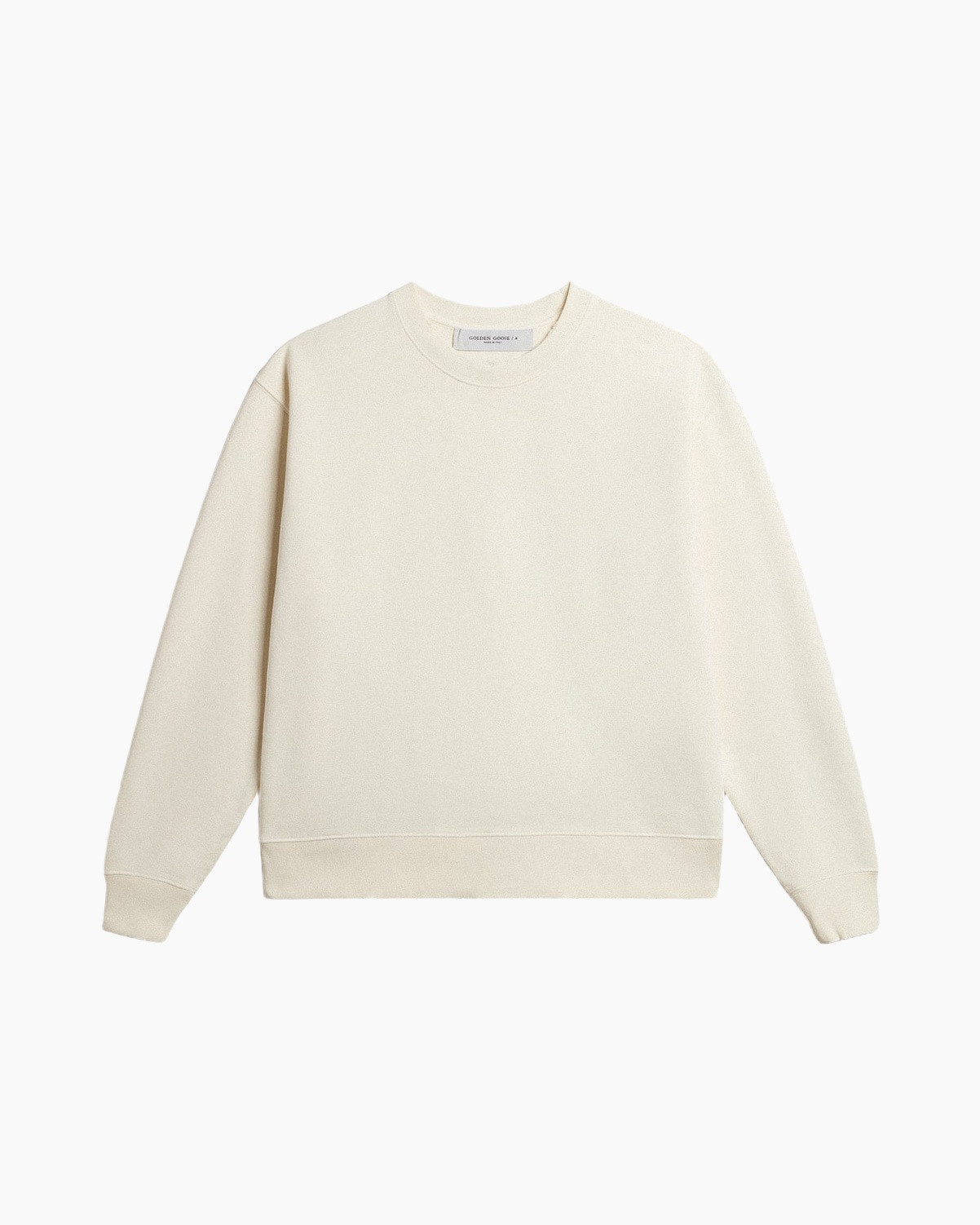 sweatshirt, crewneck, beige, long-sleeve, plain