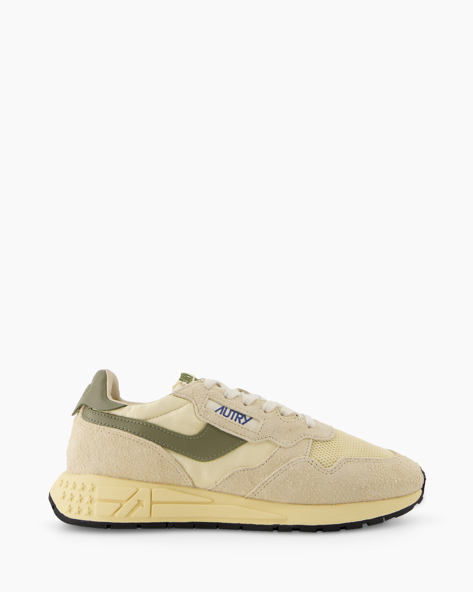 sneaker, athletic shoe, beige, mesh, suede