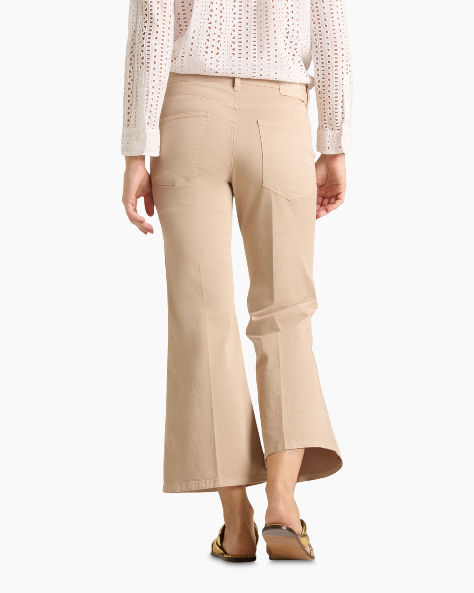 pants, khaki, wide-leg, cropped, pockets
