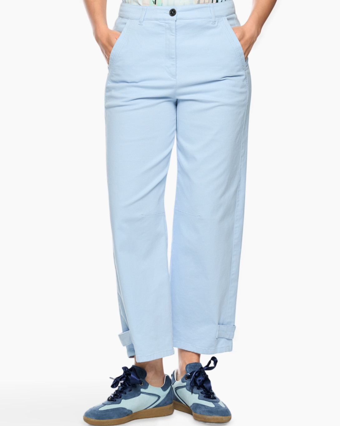 pants, light-blue, capri, ankle-length, casual