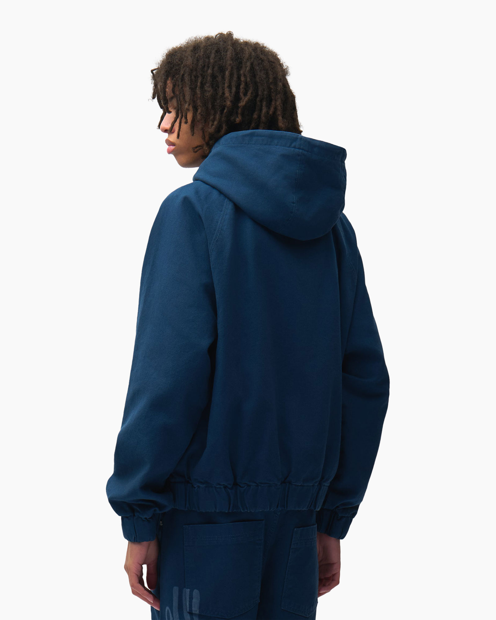 hoodie, zipper, drawstring, navy, logo-muted
