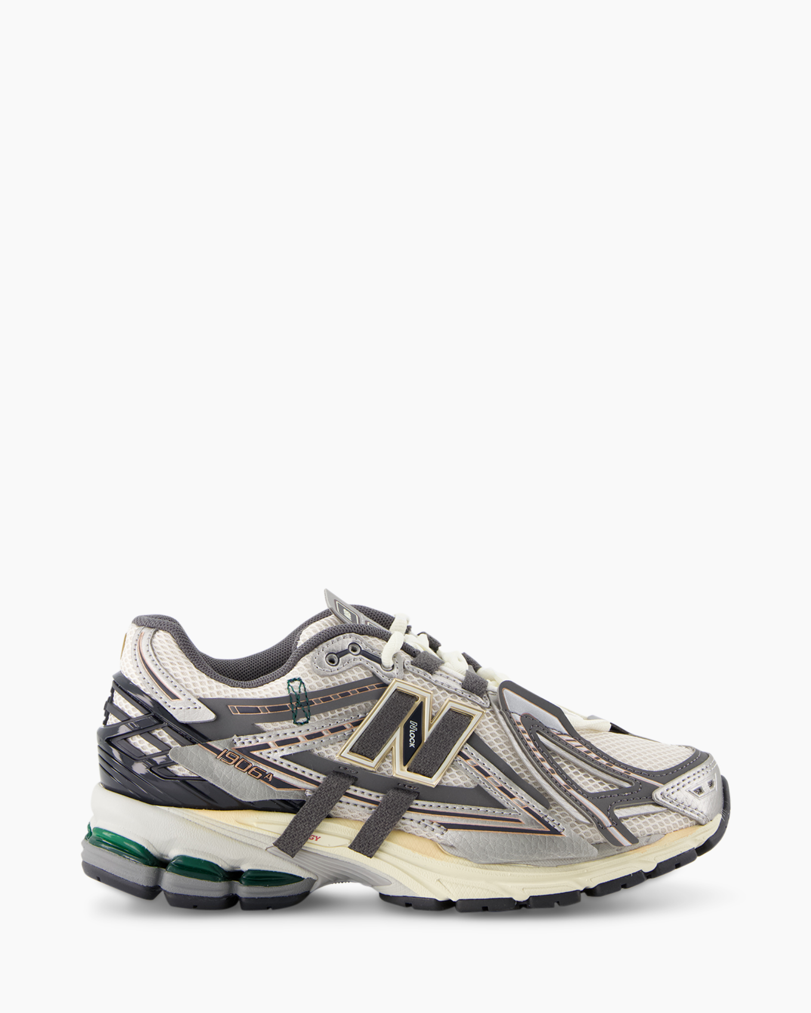 running shoe, mesh upper, gray, white, sneaker