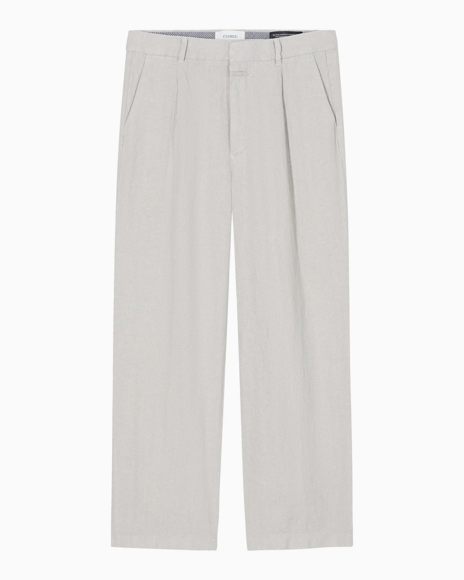 pants, trousers, light gray, wide-leg, pleated