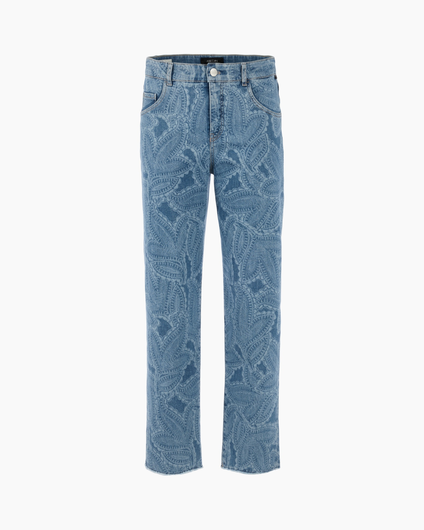 jeans, paisley pattern, blue, denim, pants