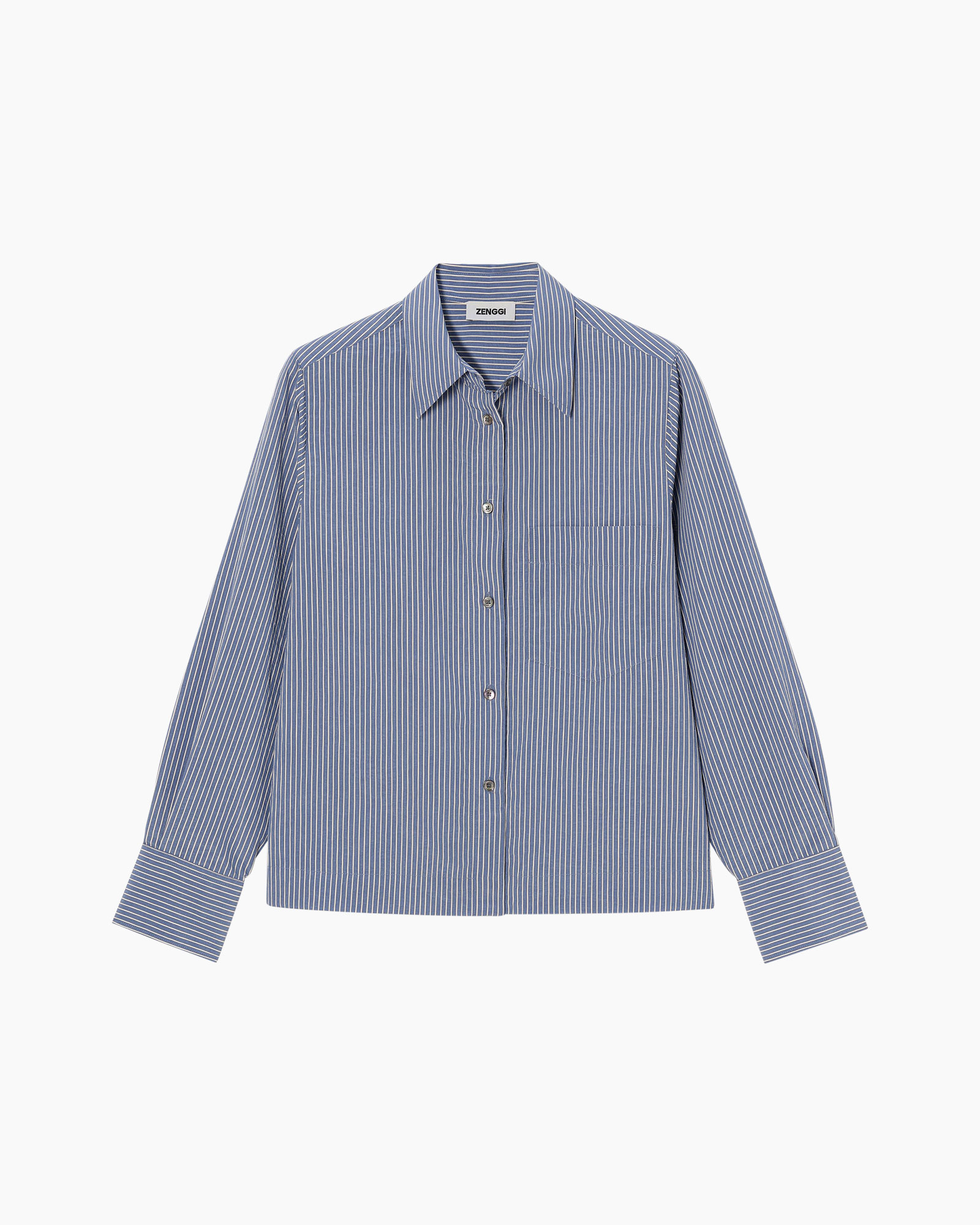 shirt, striped, button-down, long-sleeve, blue