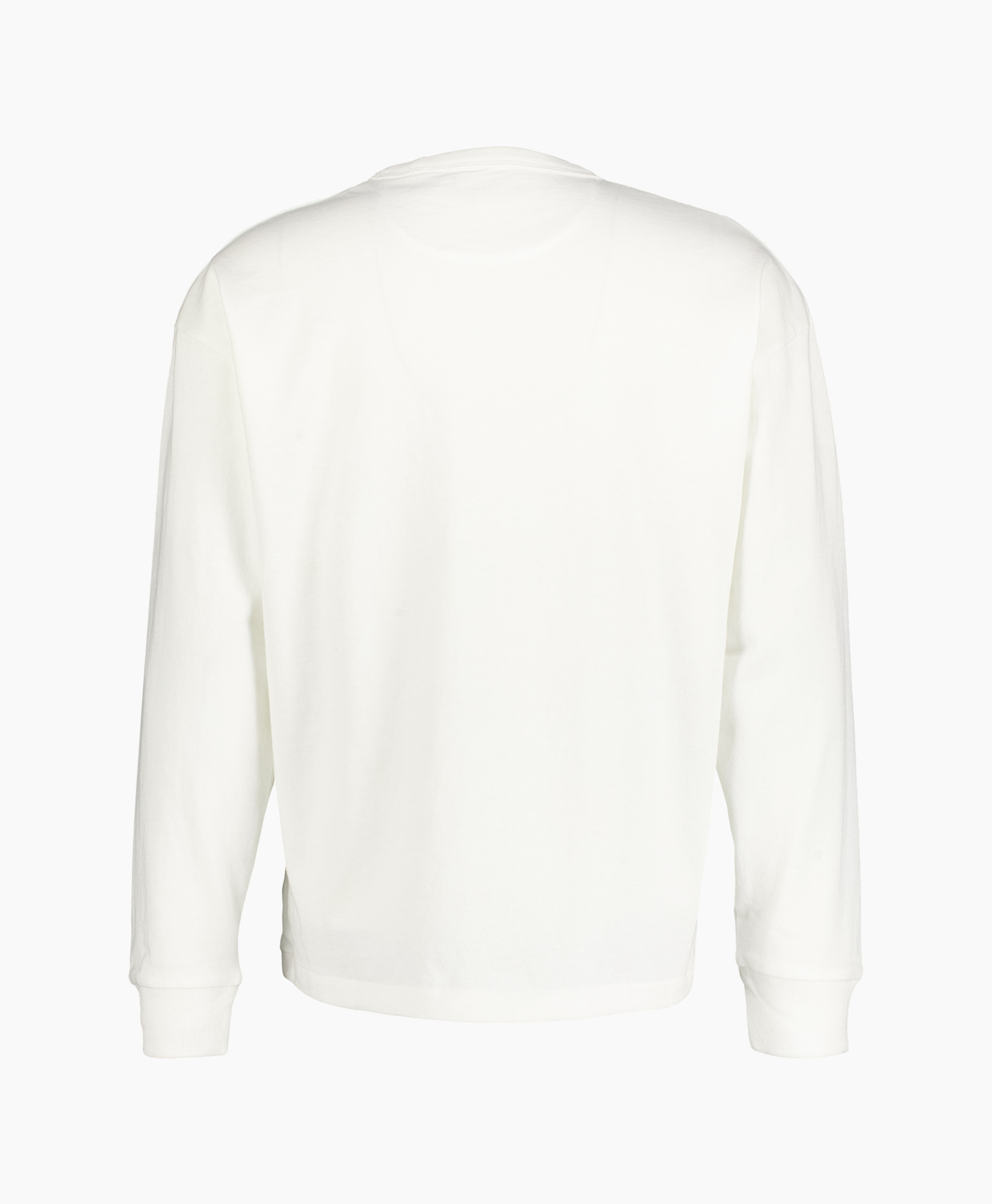 crewneck, longsleeve, white, cotton, basic