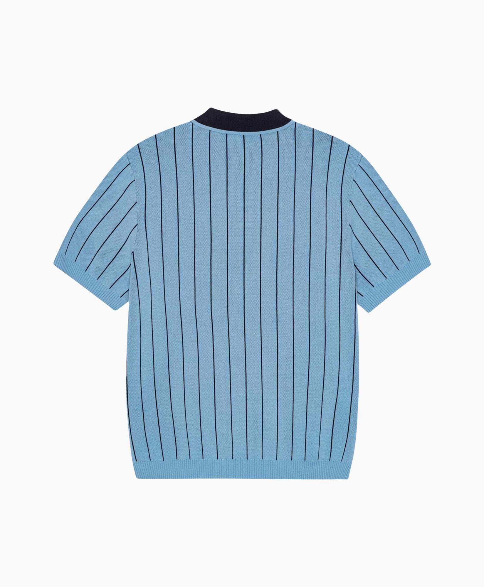 t-shirt, knit, striped, blue, short-sleeve