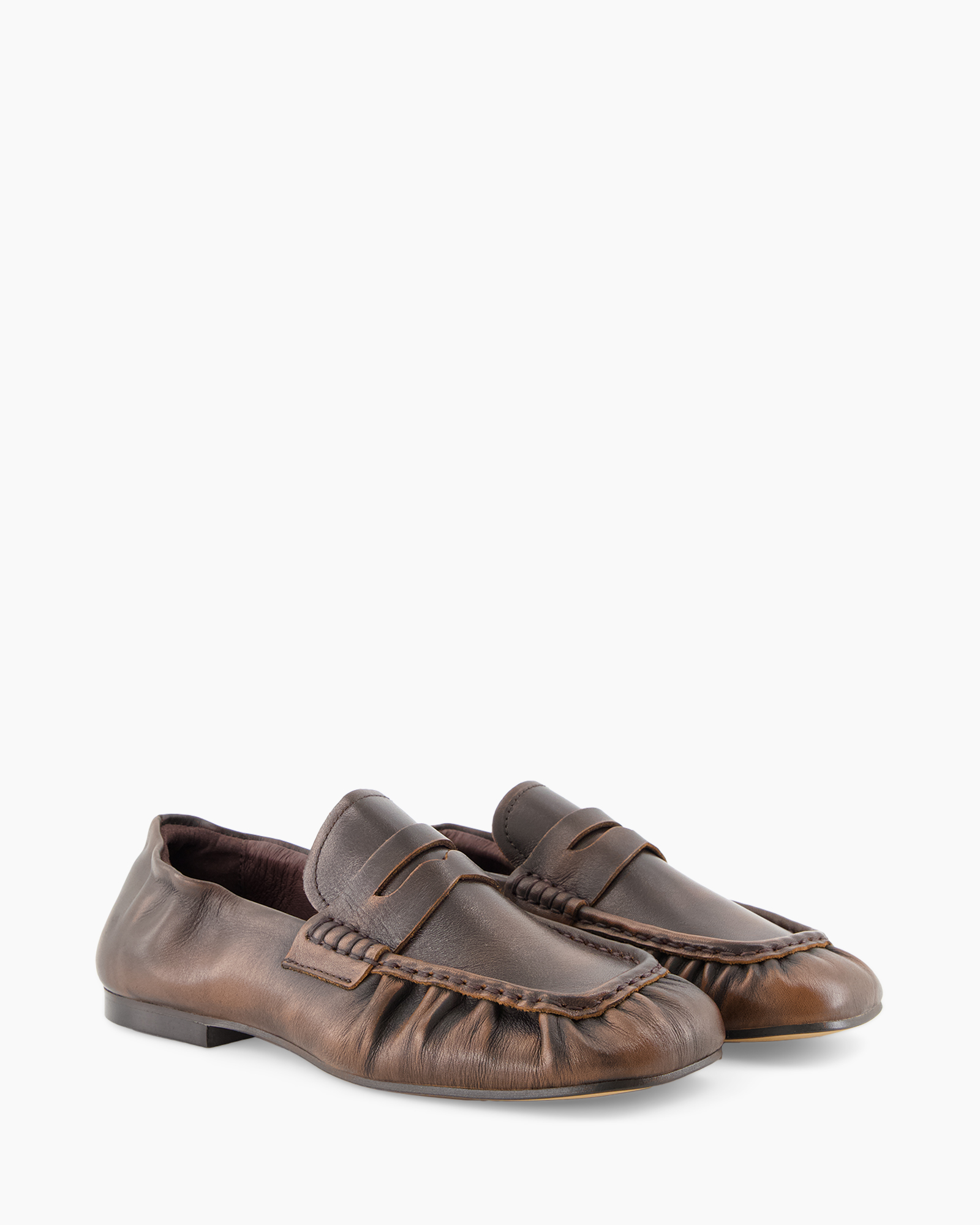 loafer, brown, leather, moccasin, slip-on