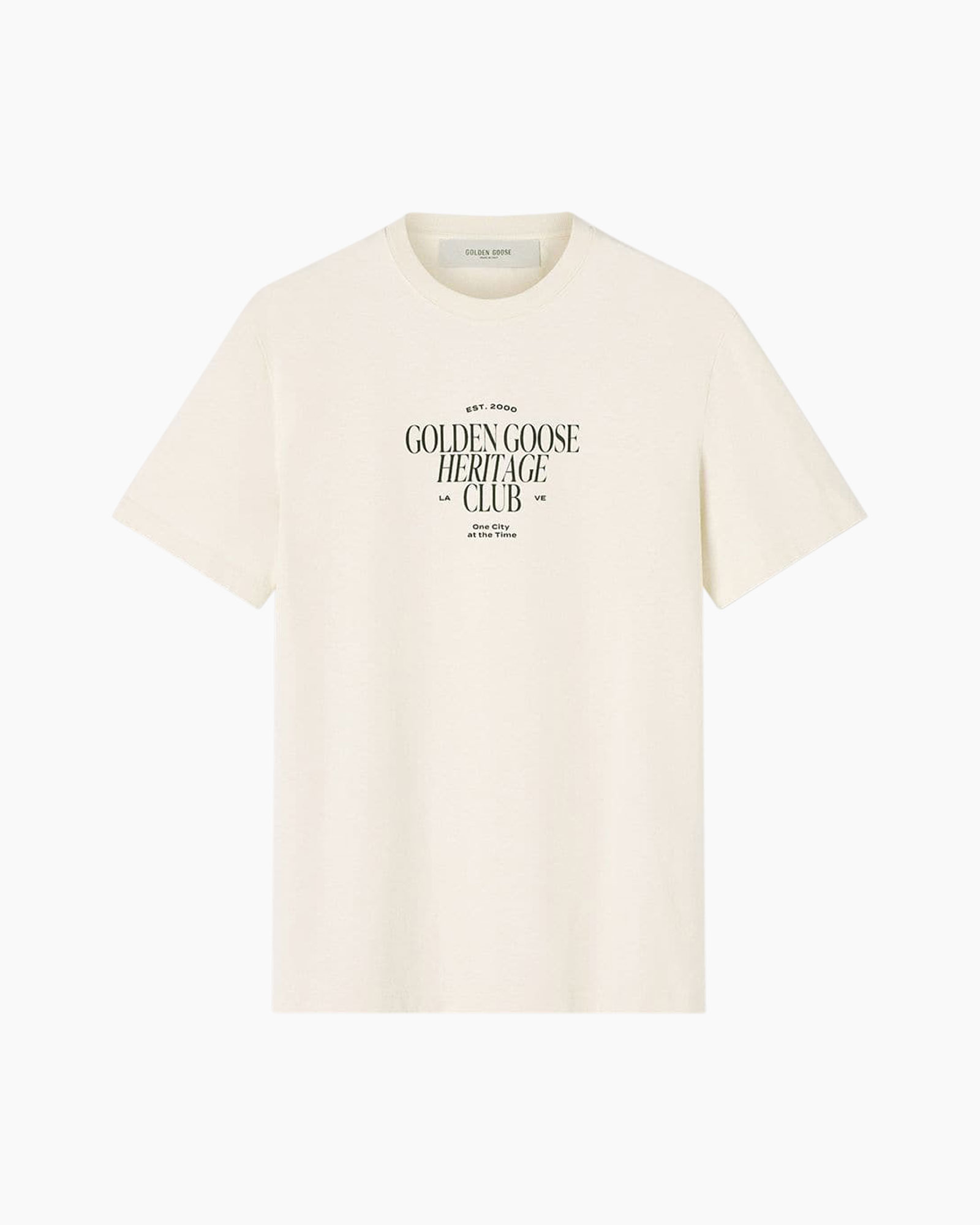 t-shirt, short-sleeve, cream, graphic-tee, logo-print