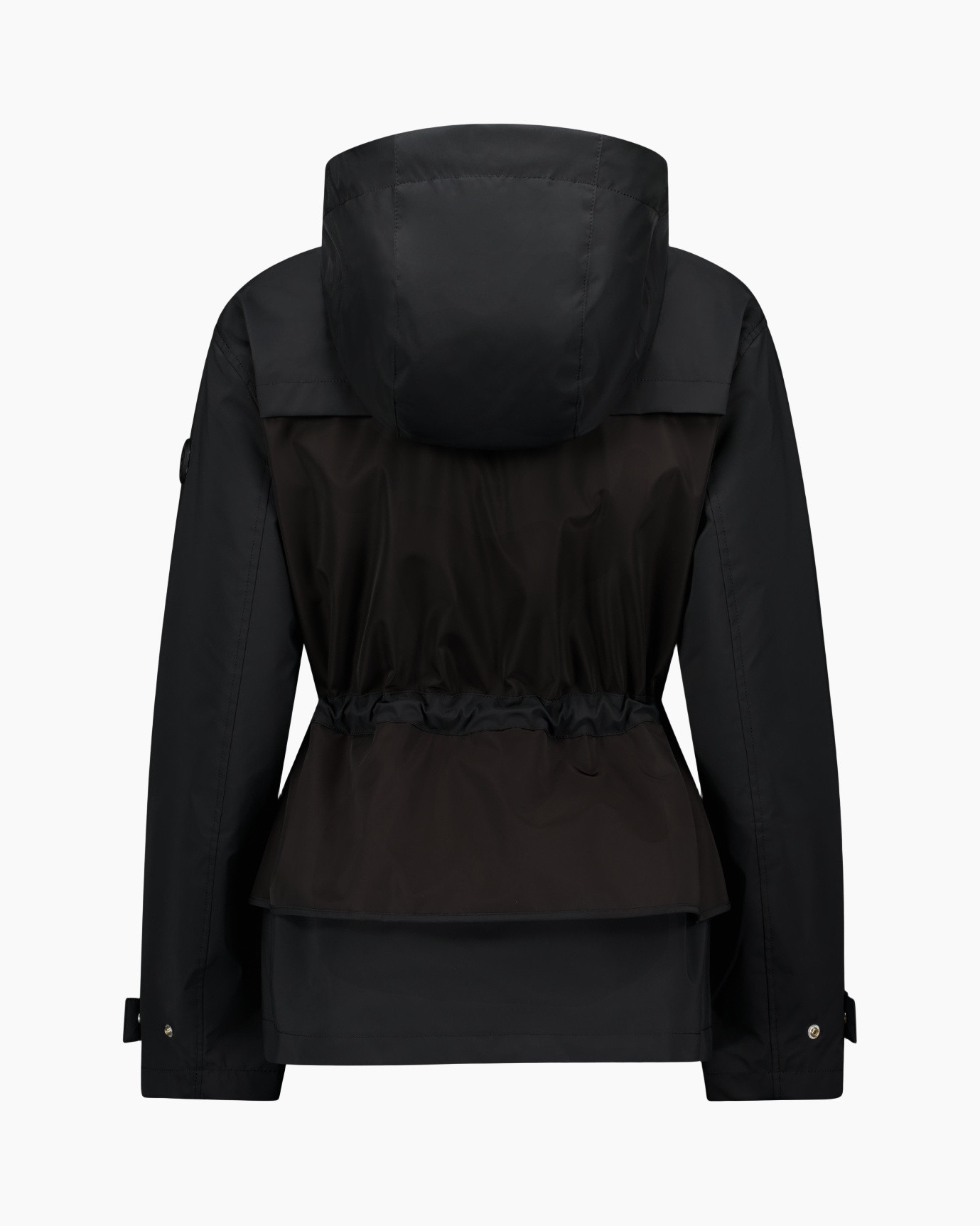 jacket, windbreaker, hooded, drawstring, two-tone