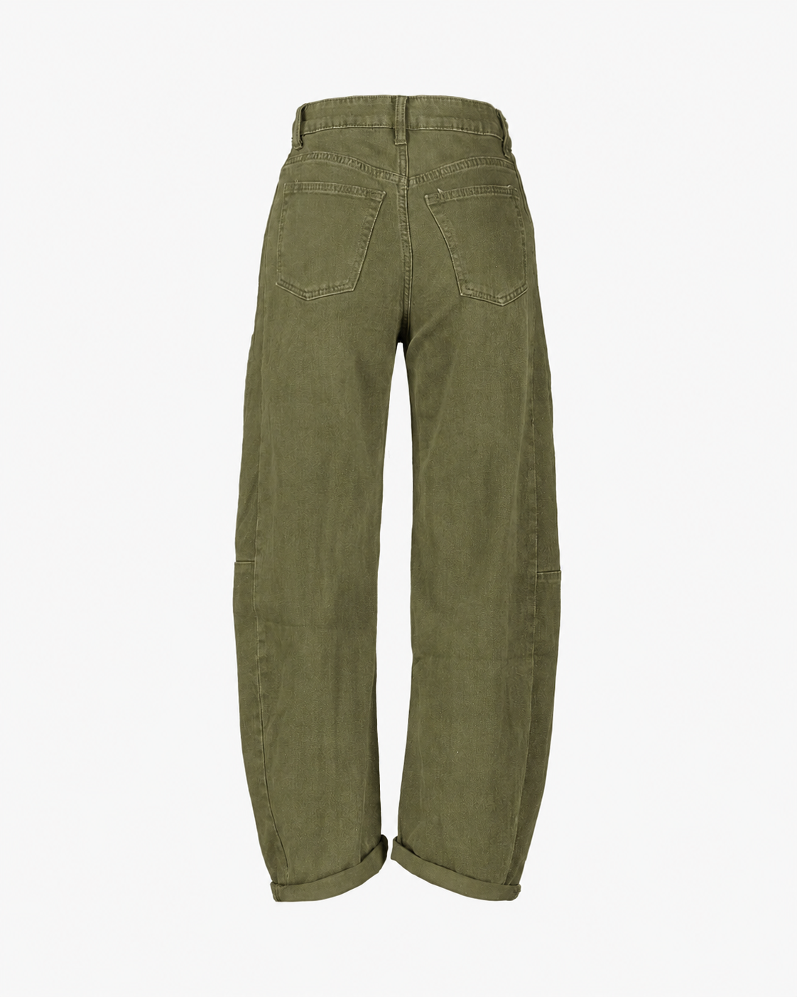 olive green, cargo pants, back pockets, rolled cuffs, casual pants