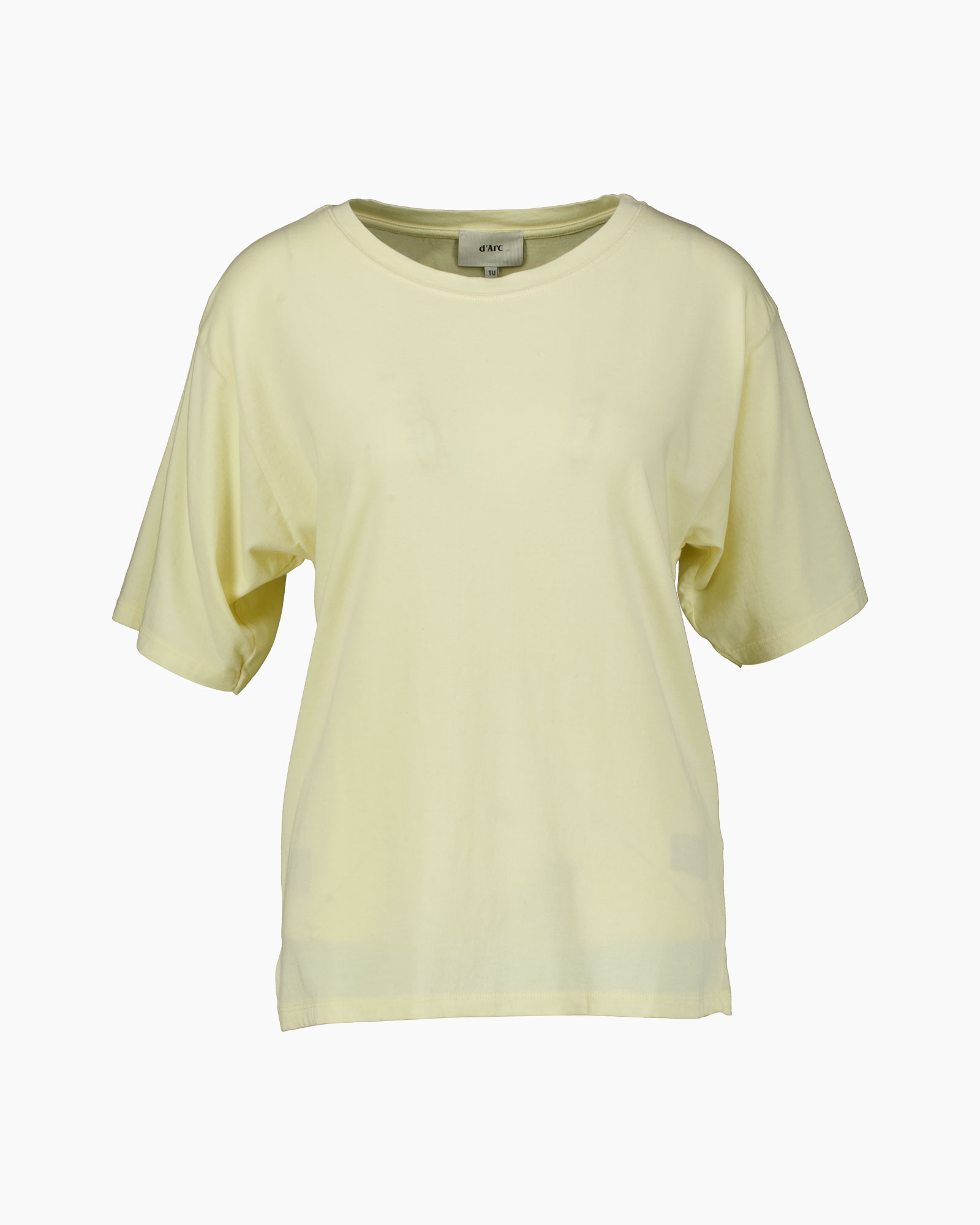 t-shirt, short sleeves, plain, solid color, light yellow