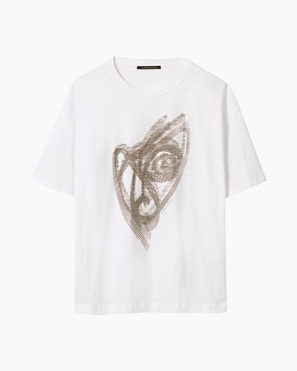 t-shirt, graphic, short sleeve, white, abstract design