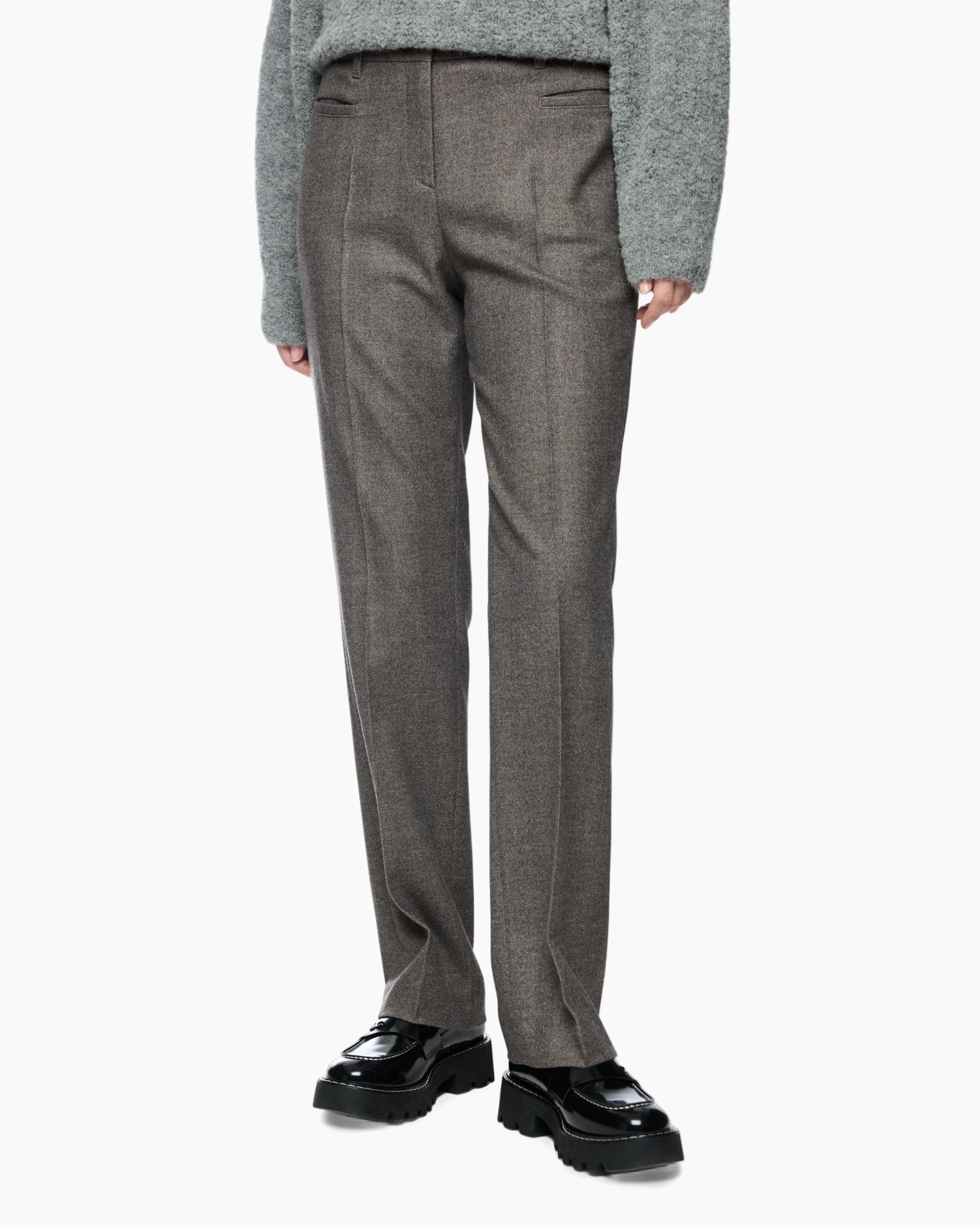 trousers, pants, slacks, tailored, gray